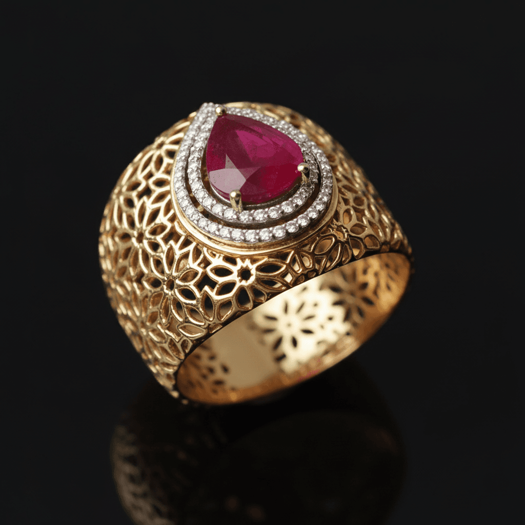 The Peregrinus Ruby Sovereign Dome Ring - 7
