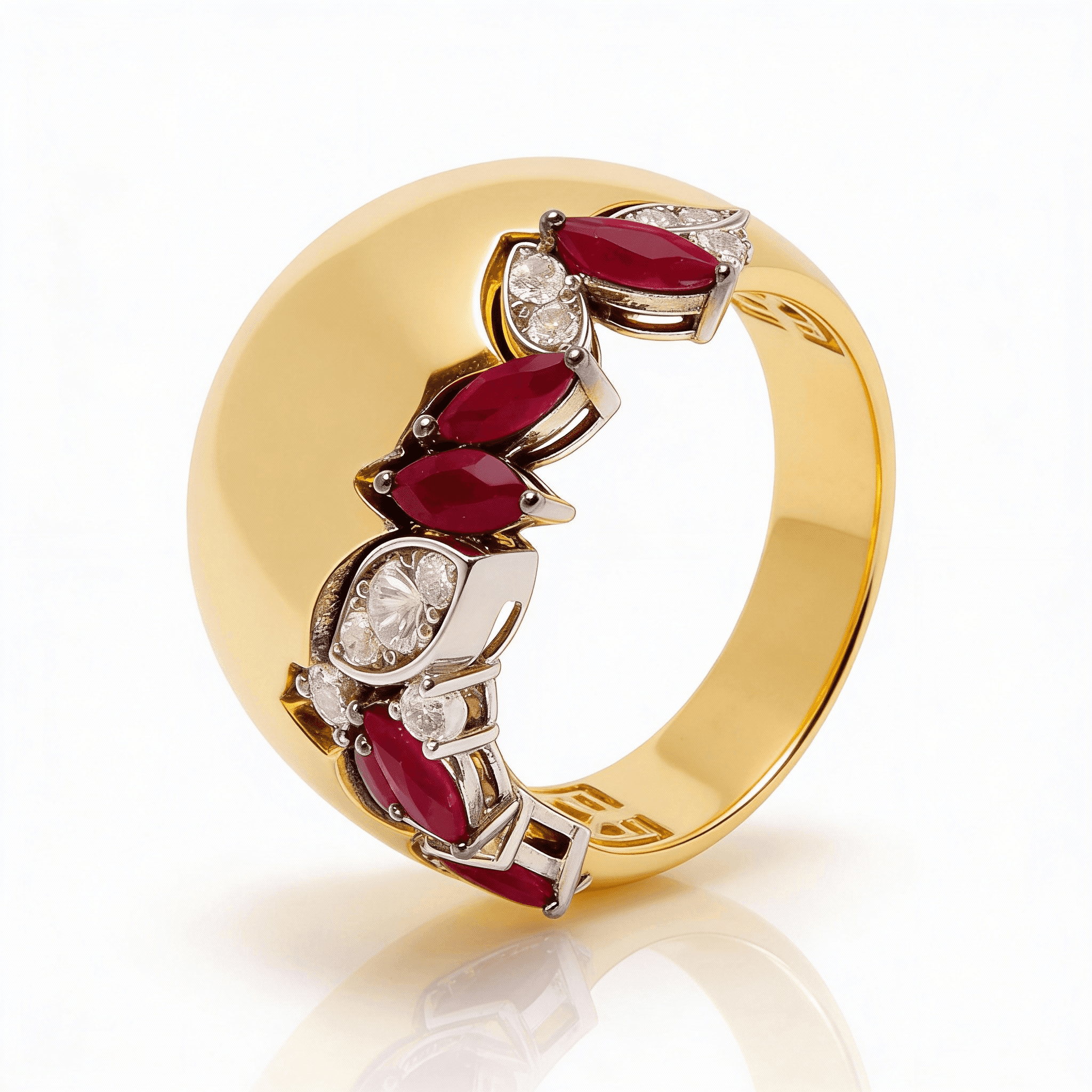 The Peregrinus Ruby Sovereign Arc Ring - 3
