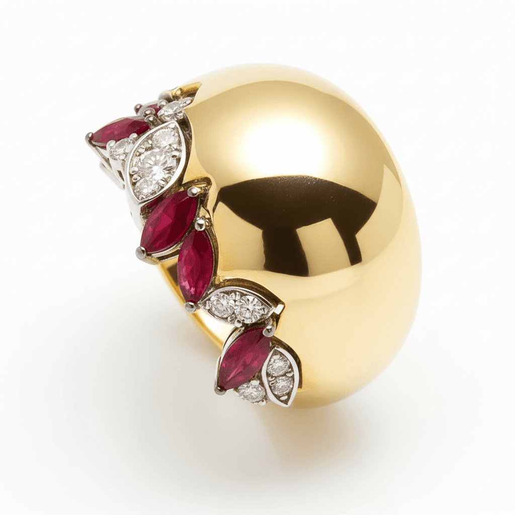 The Peregrinus Ruby Sovereign Arc Ring - 4
