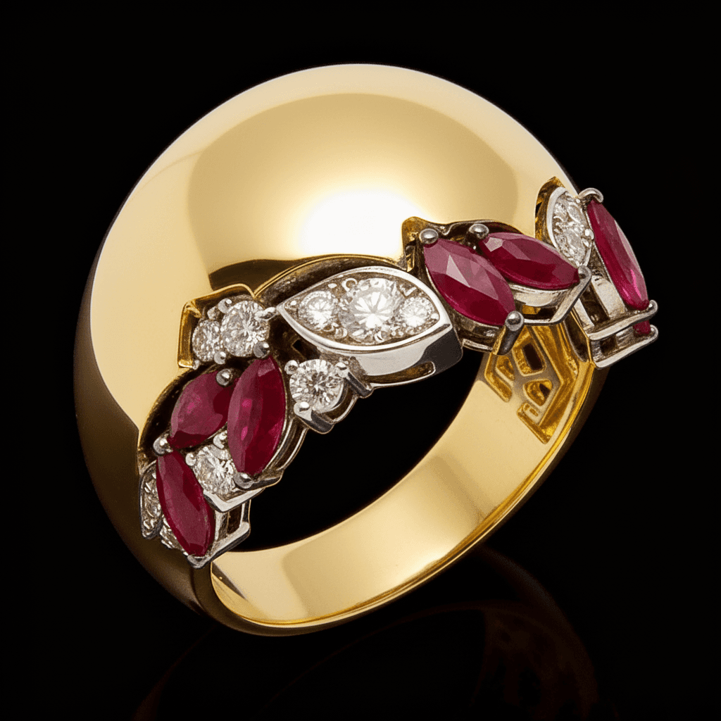 The Peregrinus Ruby Sovereign Arc Ring - 6