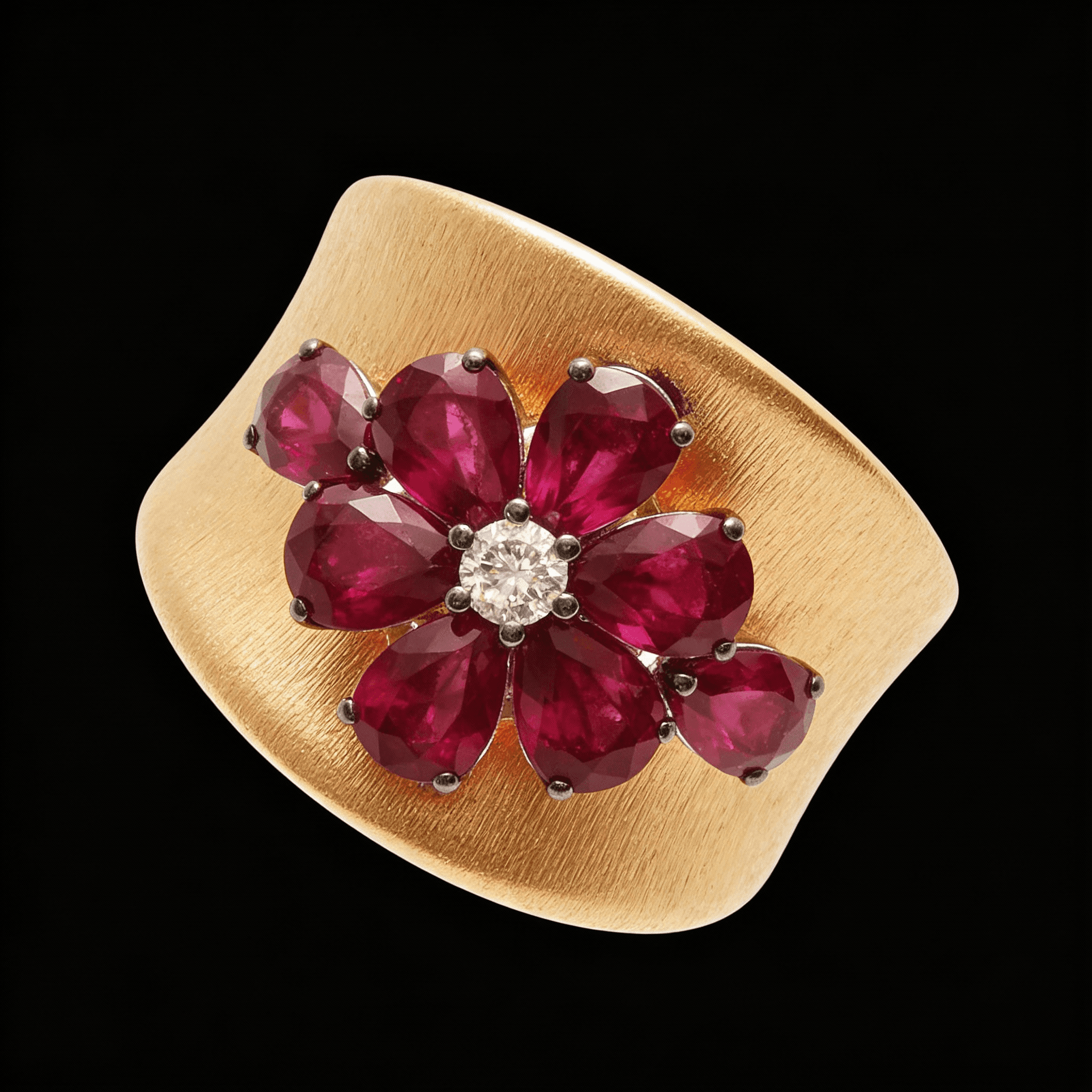  The Peregrinus Ruby Grand Petal Crest Ring  - 7