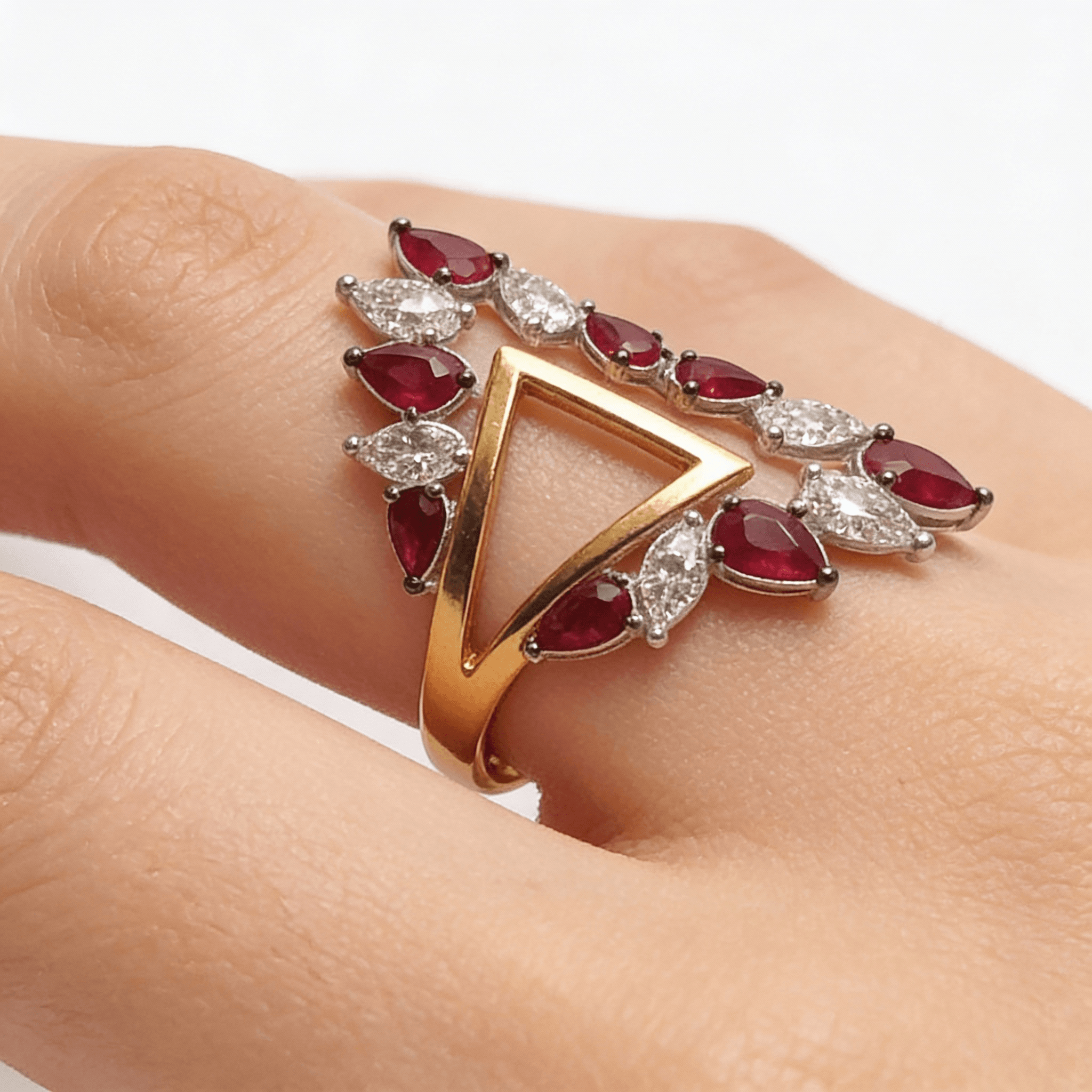The Peregrinus Ruby Avant-Crest Ring