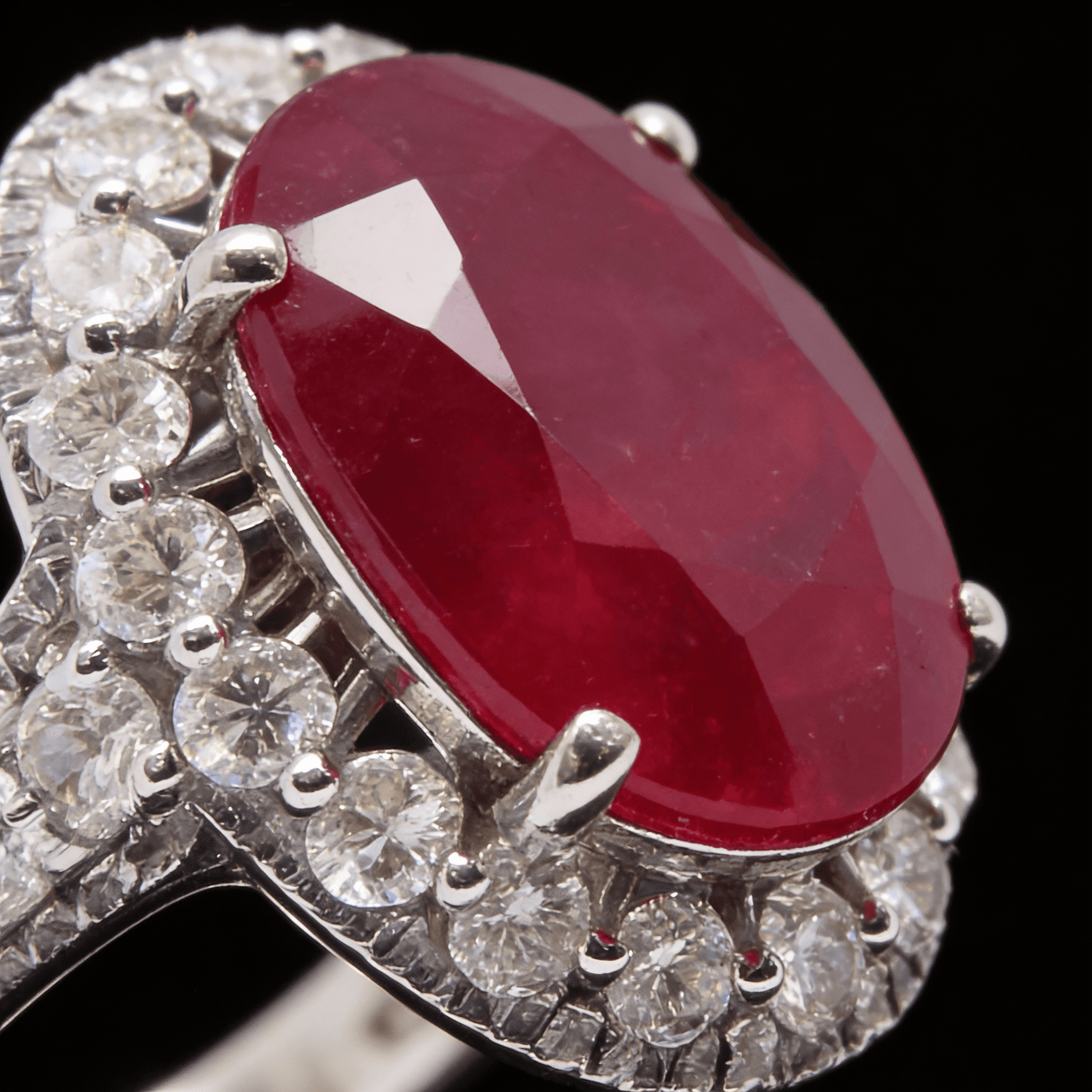 The Peregrinus Ruby Imperial Oval Crown Ring - 7