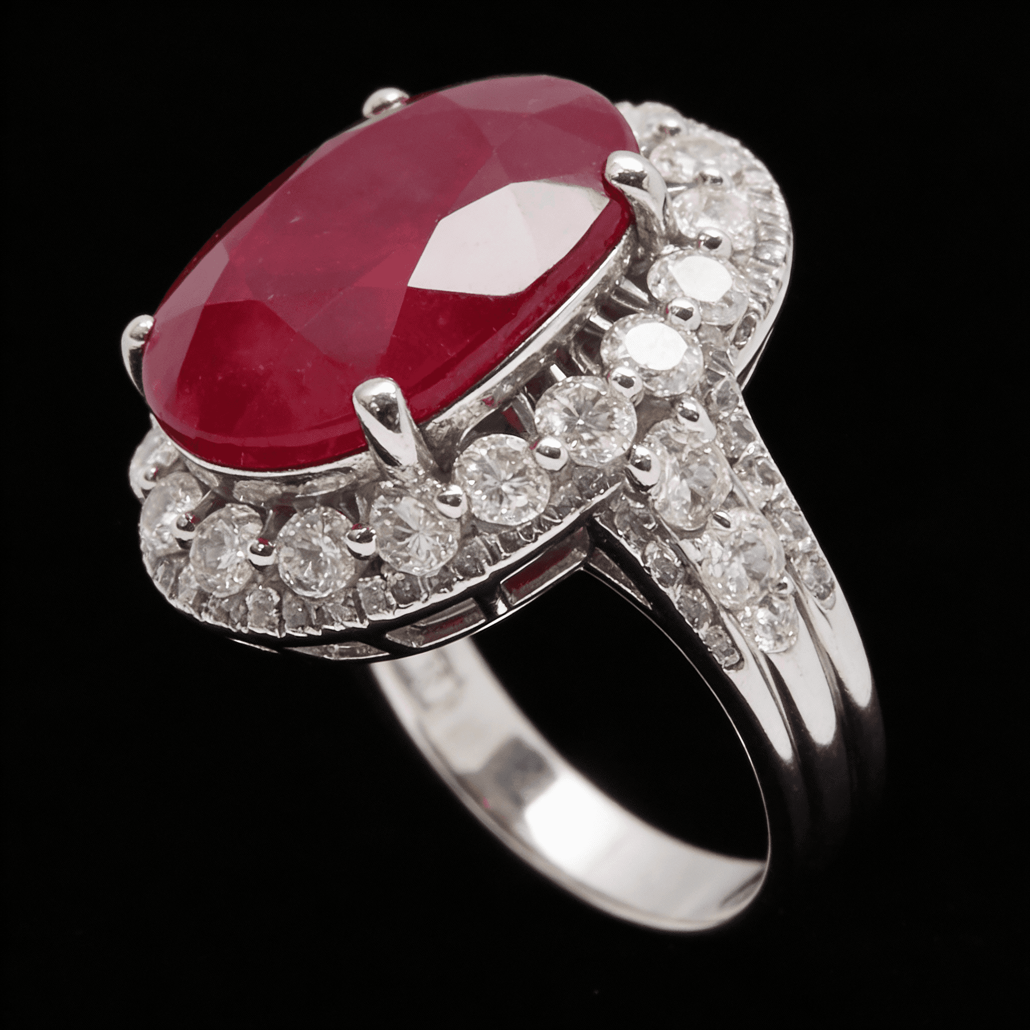 The Peregrinus Ruby Imperial Oval Crown Ring - 8