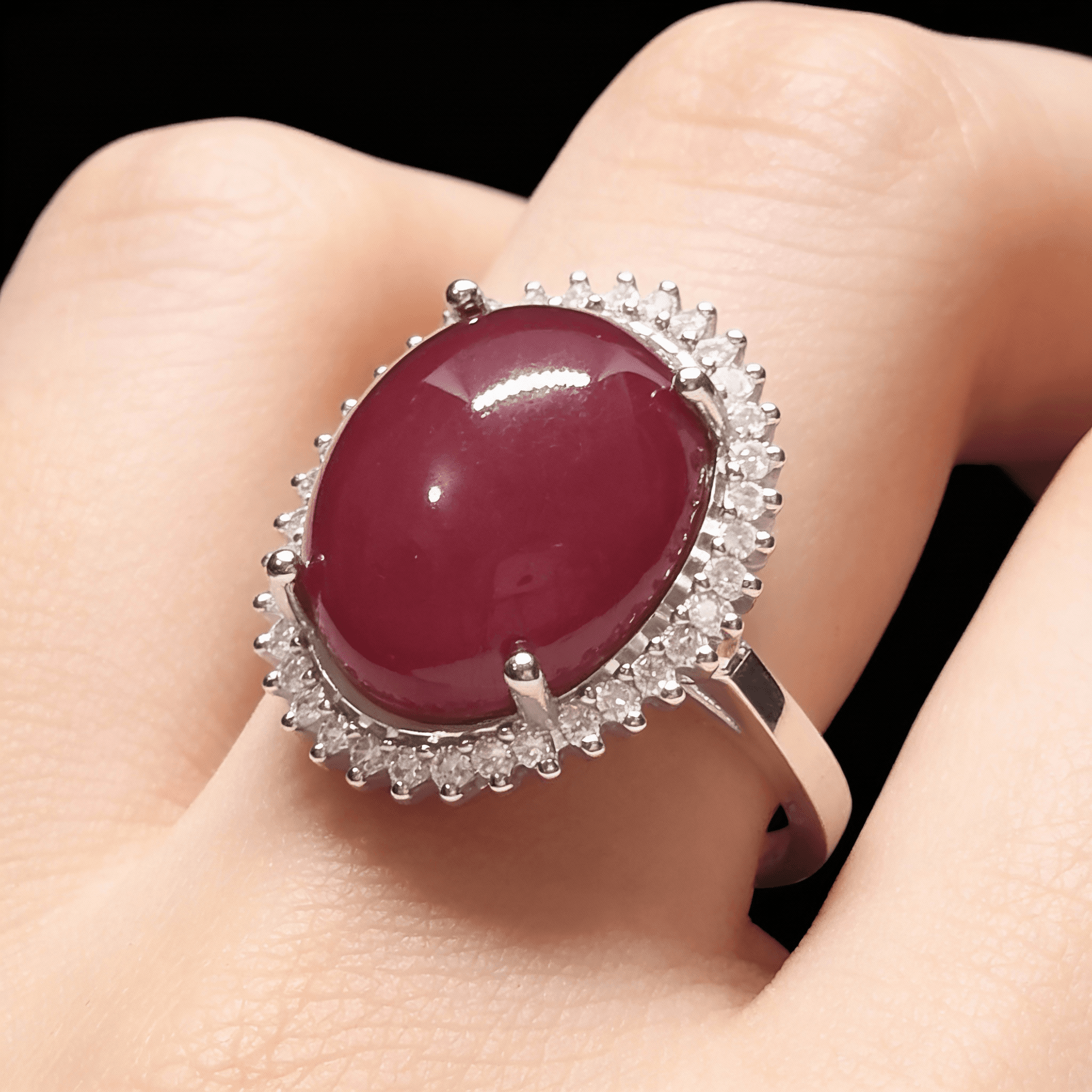 The Peregrinus Ruby Grand Oval Cabochon Ring