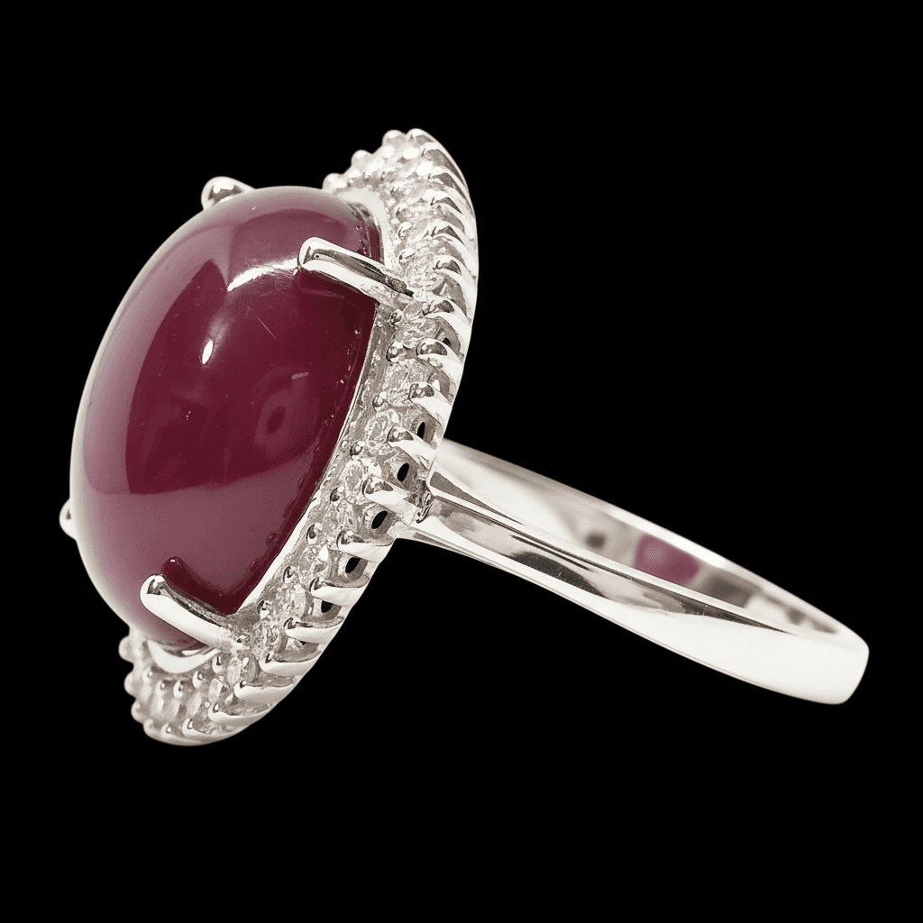 The Peregrinus Ruby Grand Oval Cabochon Ring - 5