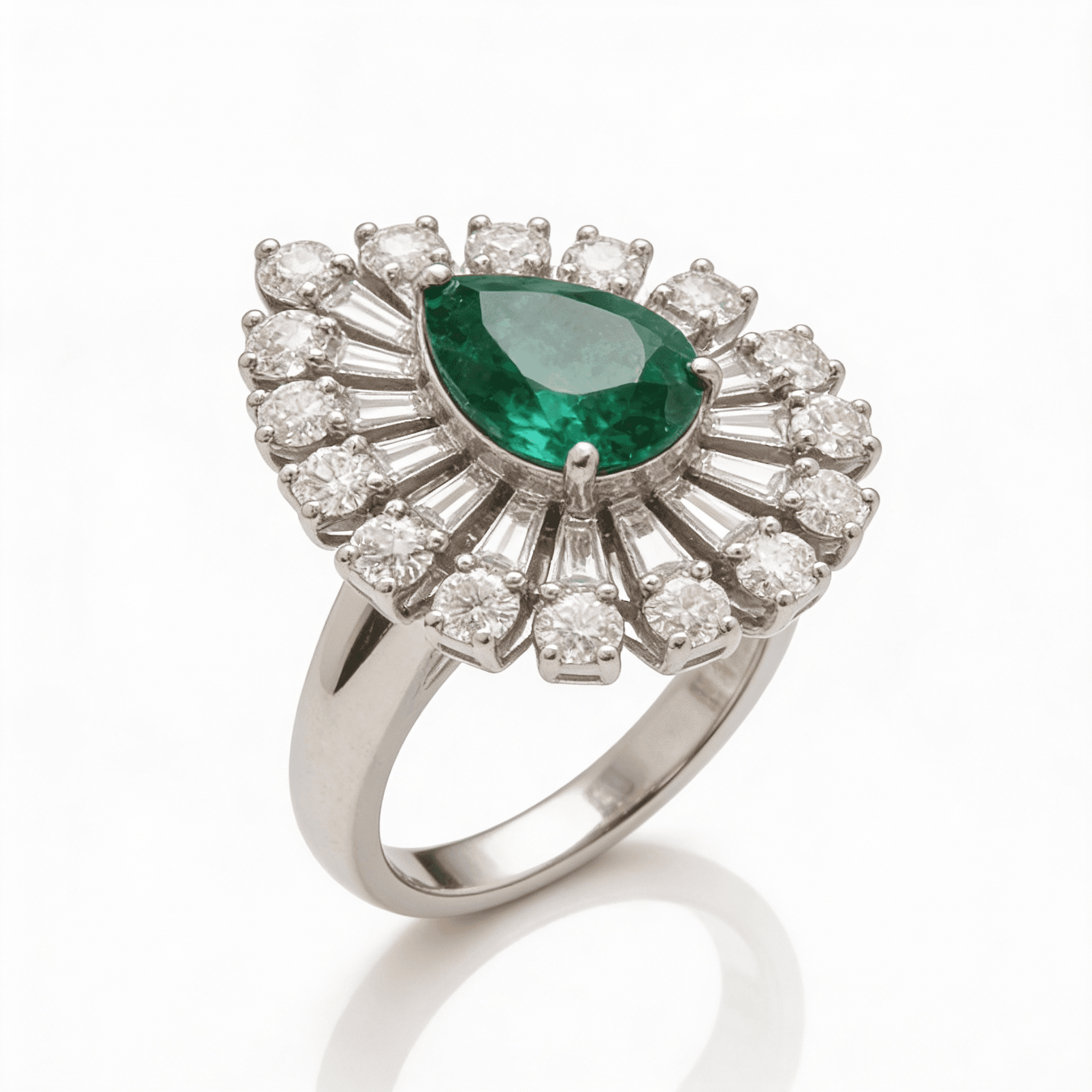 The Peregrinus Emerald Radiant Burst Ring - 3