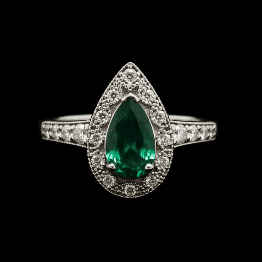 The Peregrinus Emerald Imperial Teardrop Ring - 5