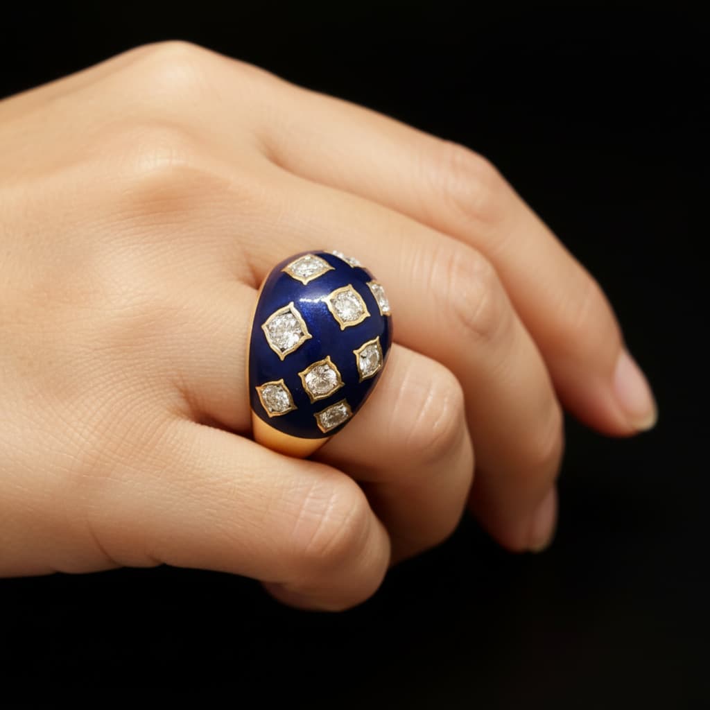 The Peregrinus Midnight Mosaic Ring