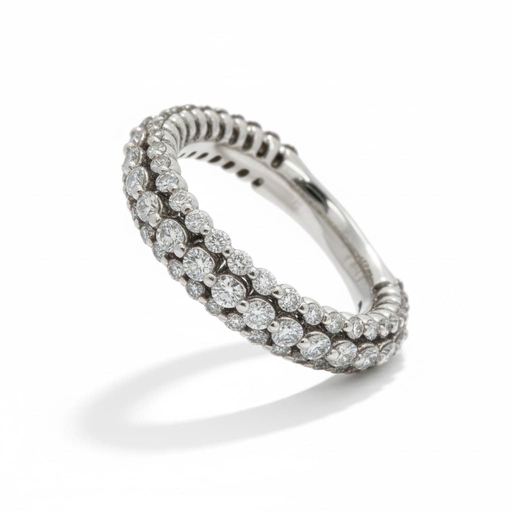 The Eternità Double Pavé Diamond Ring - 3
