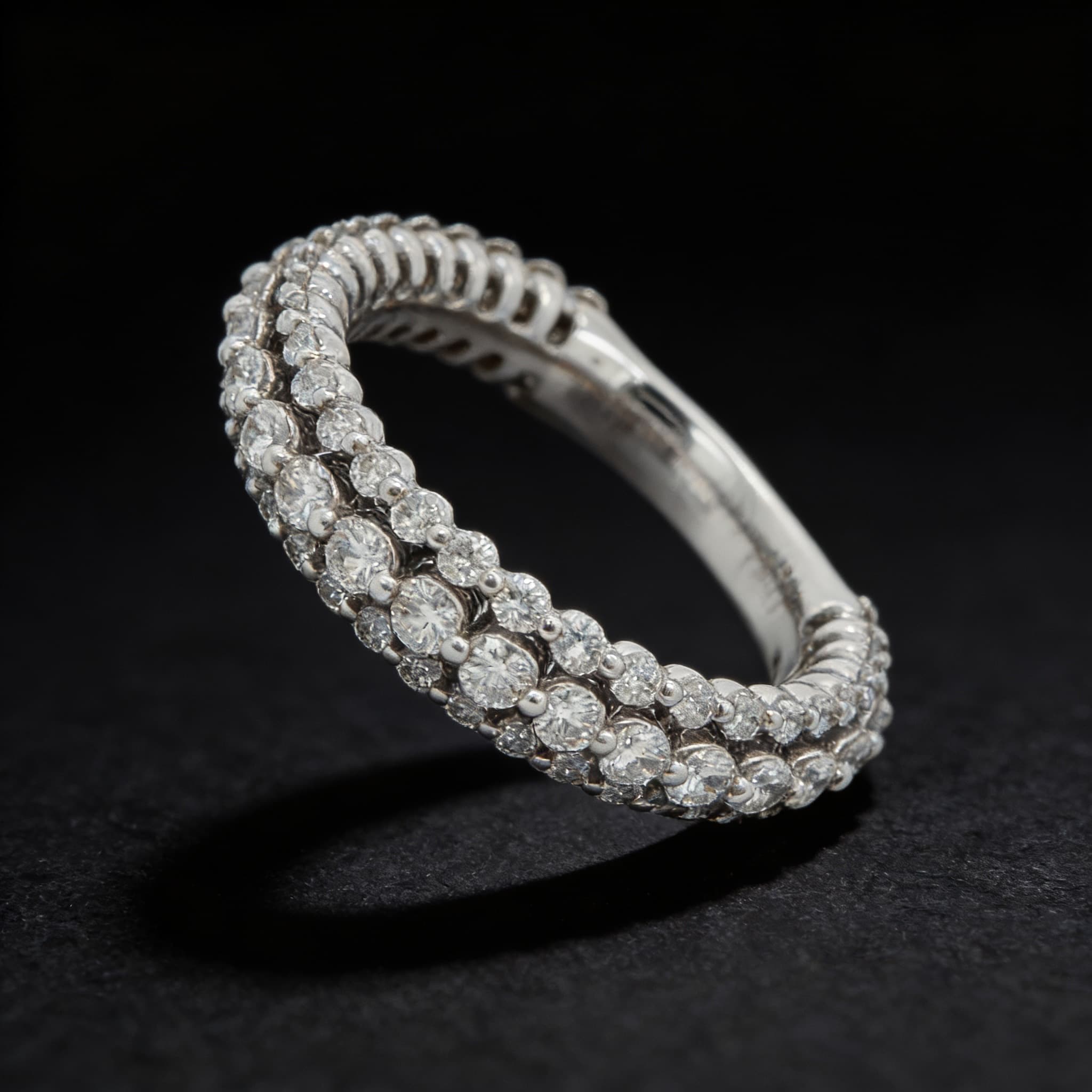 The Eternità Double Pavé Diamond Ring - 4