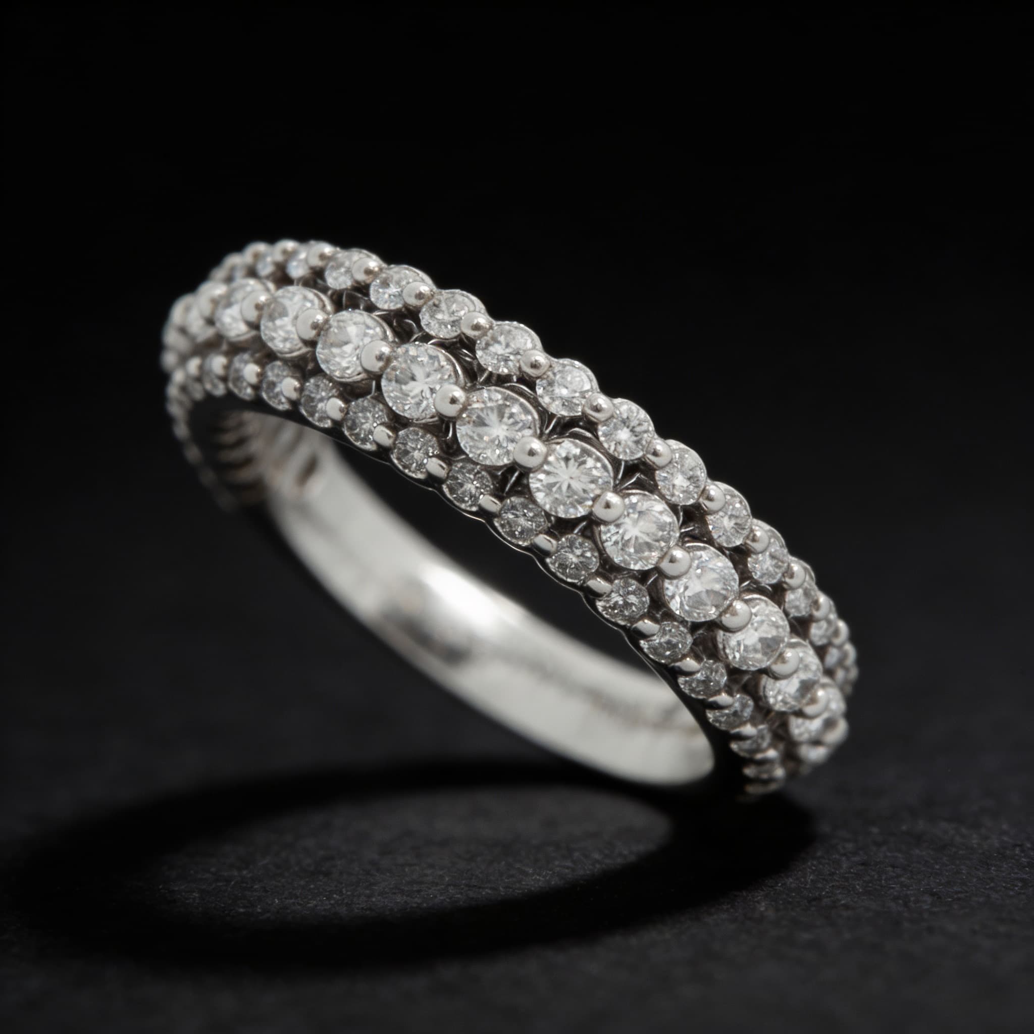 The Eternità Double Pavé Diamond Ring - 6