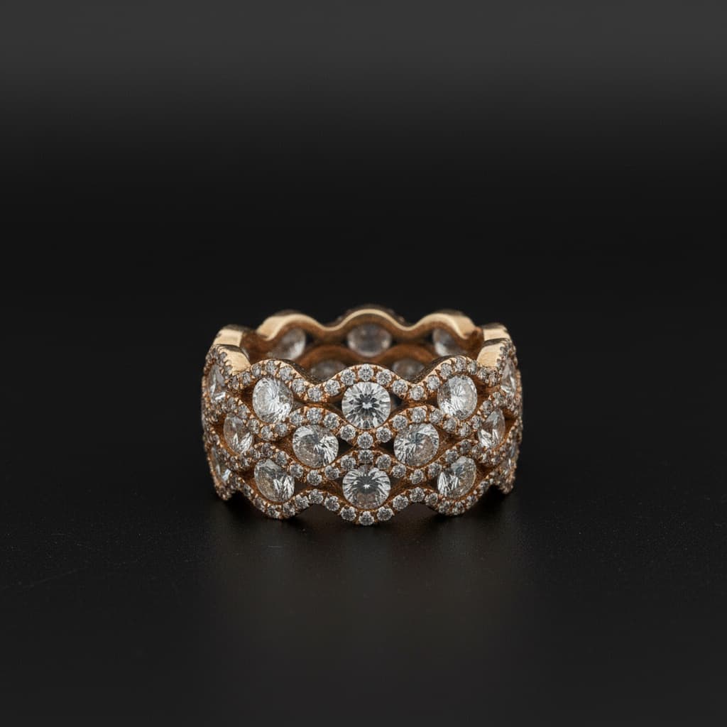 The Eternità Halo Cluster Diamond Band - 5