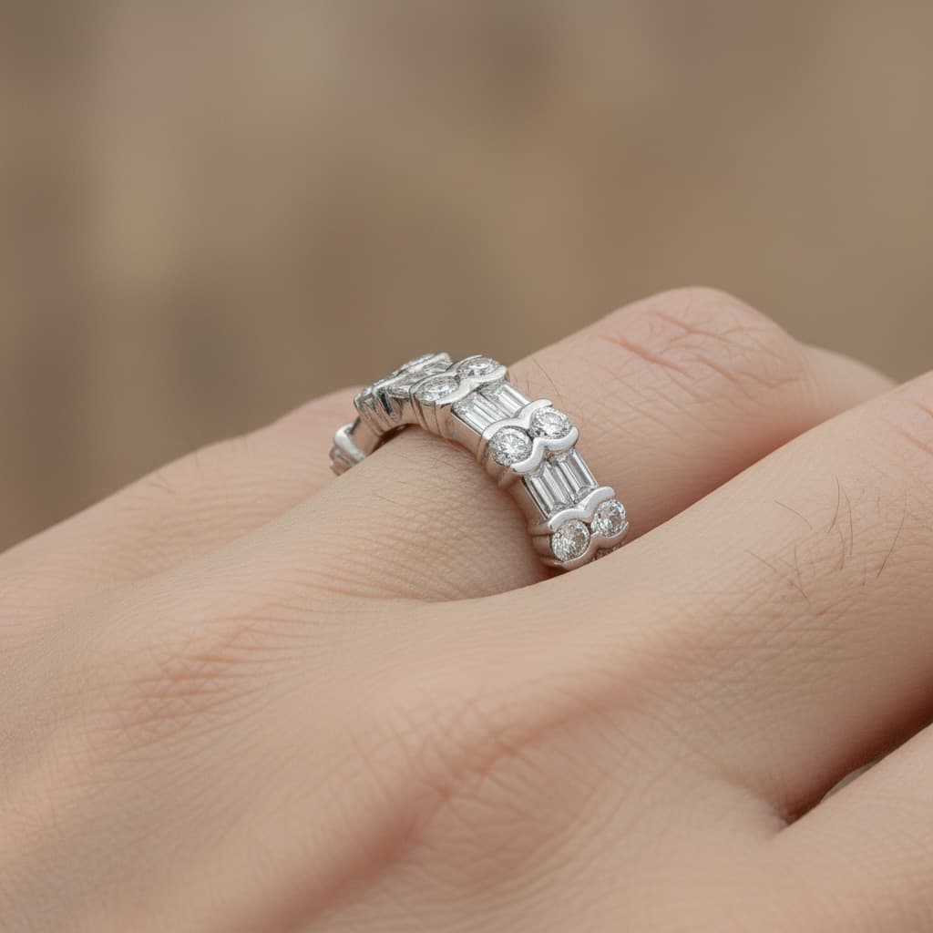 The Eternità Rhythmic Baguette Diamond Ring