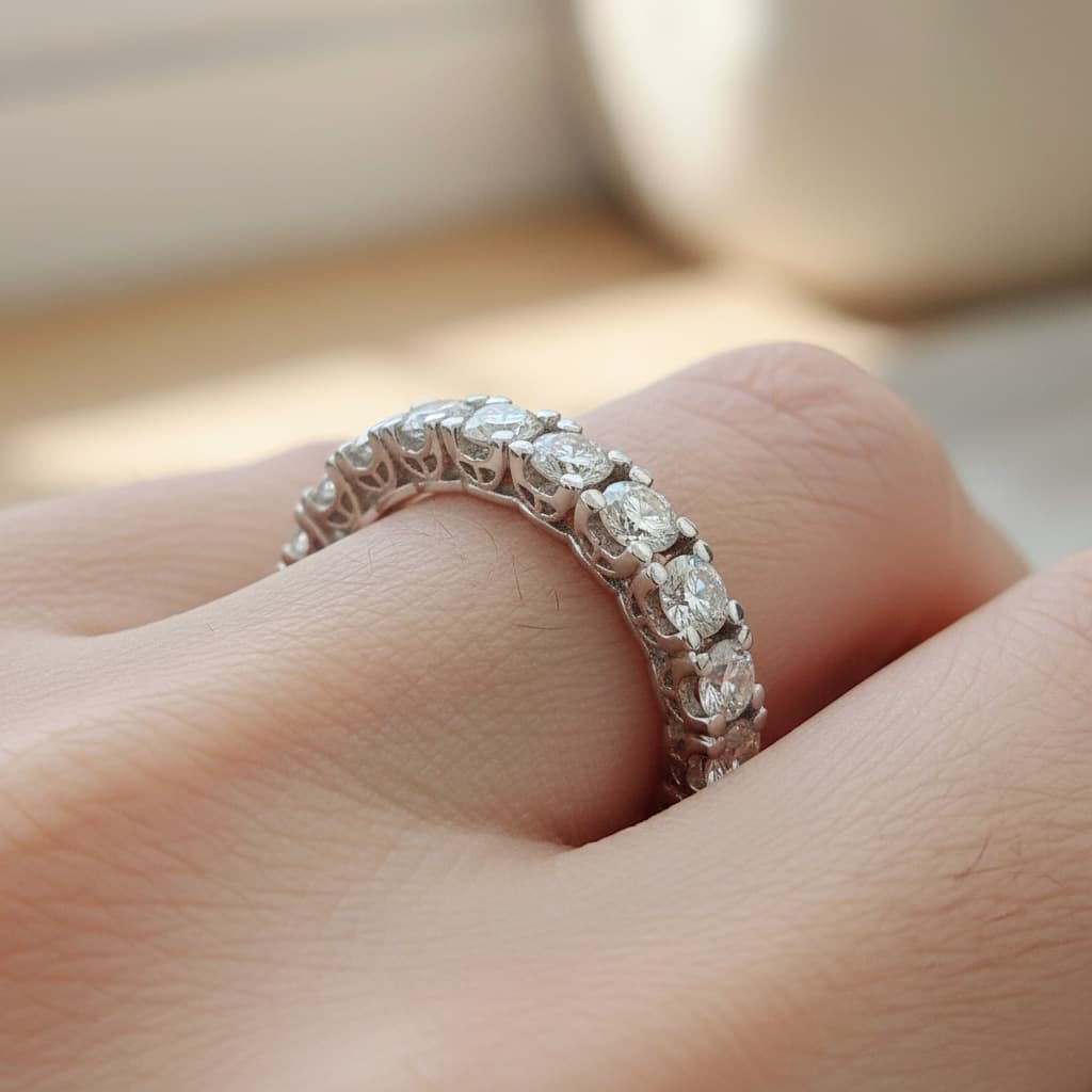  The Eternità Precision-Set Diamond Band