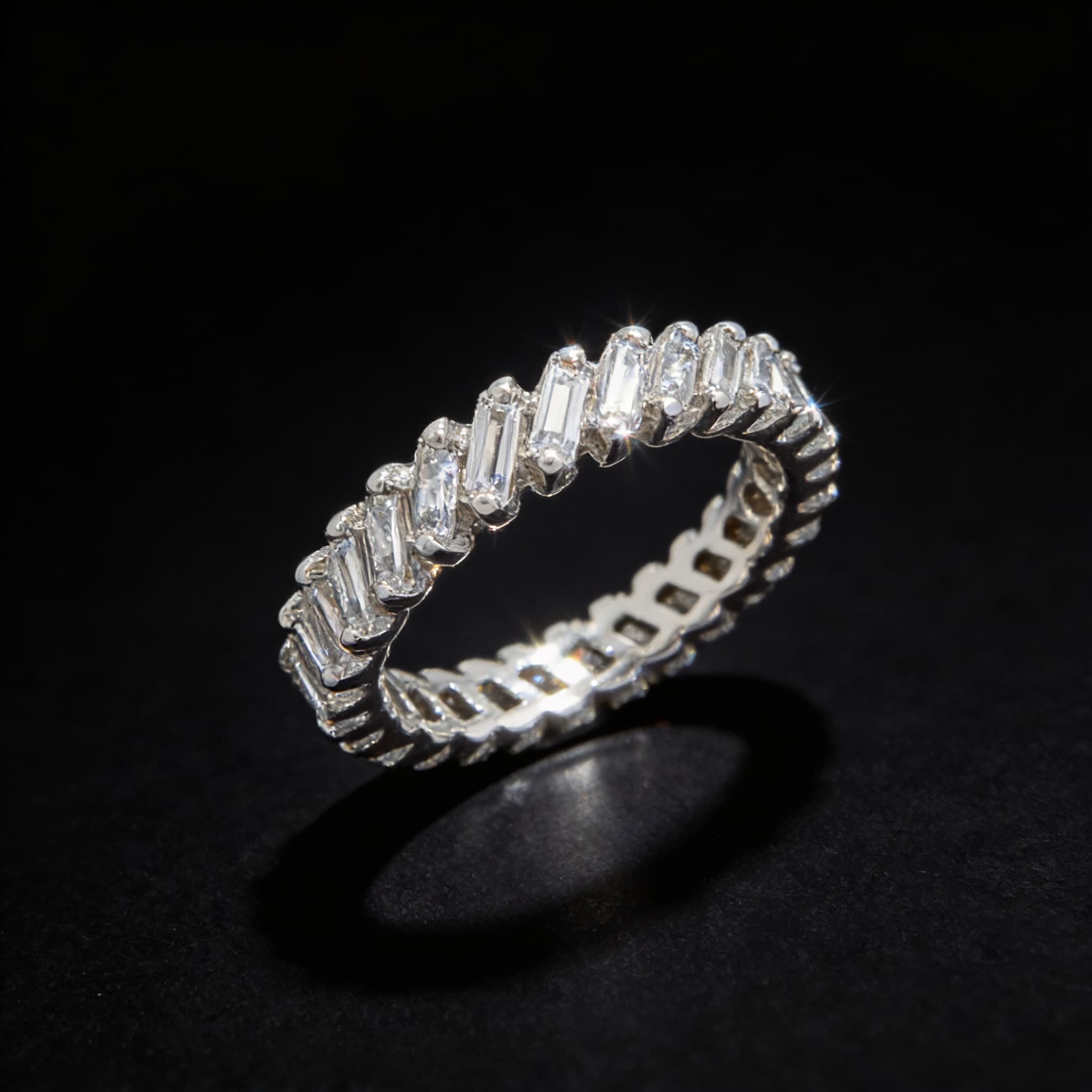 The Eternità Linear Baguette Diamond Eternity Ring - 4