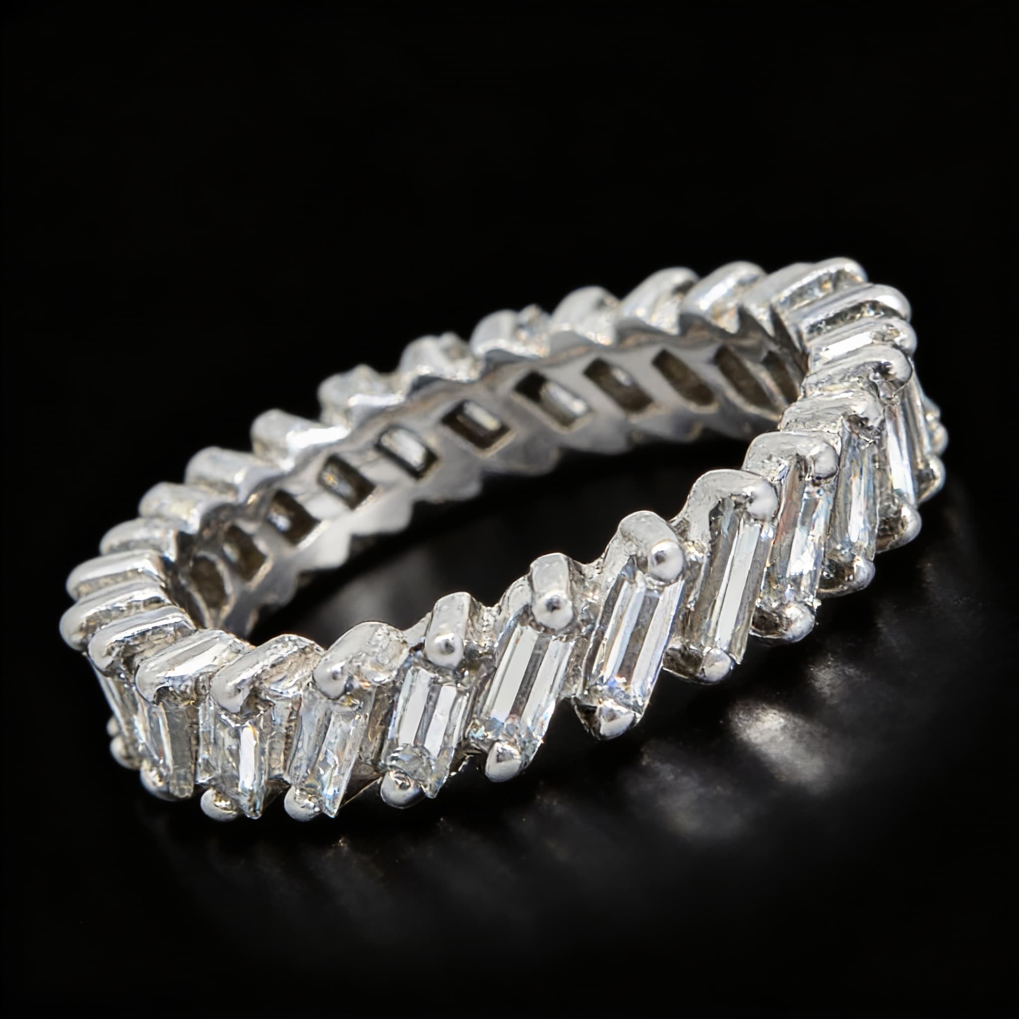  The Eternità Linear Baguette Diamond Eternity Ring - 5