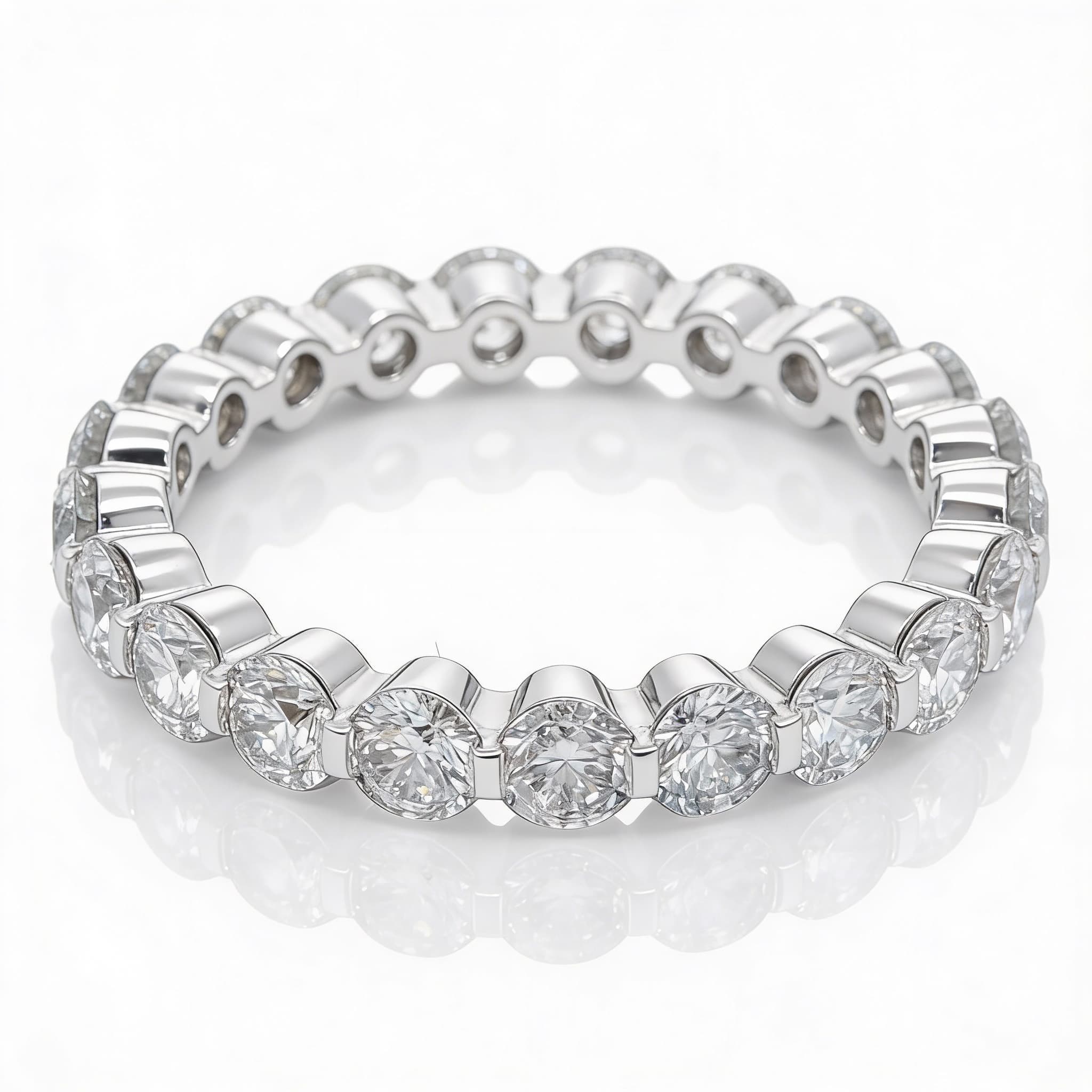 The Eternità Full Bezel Round Eternity Ring - 3