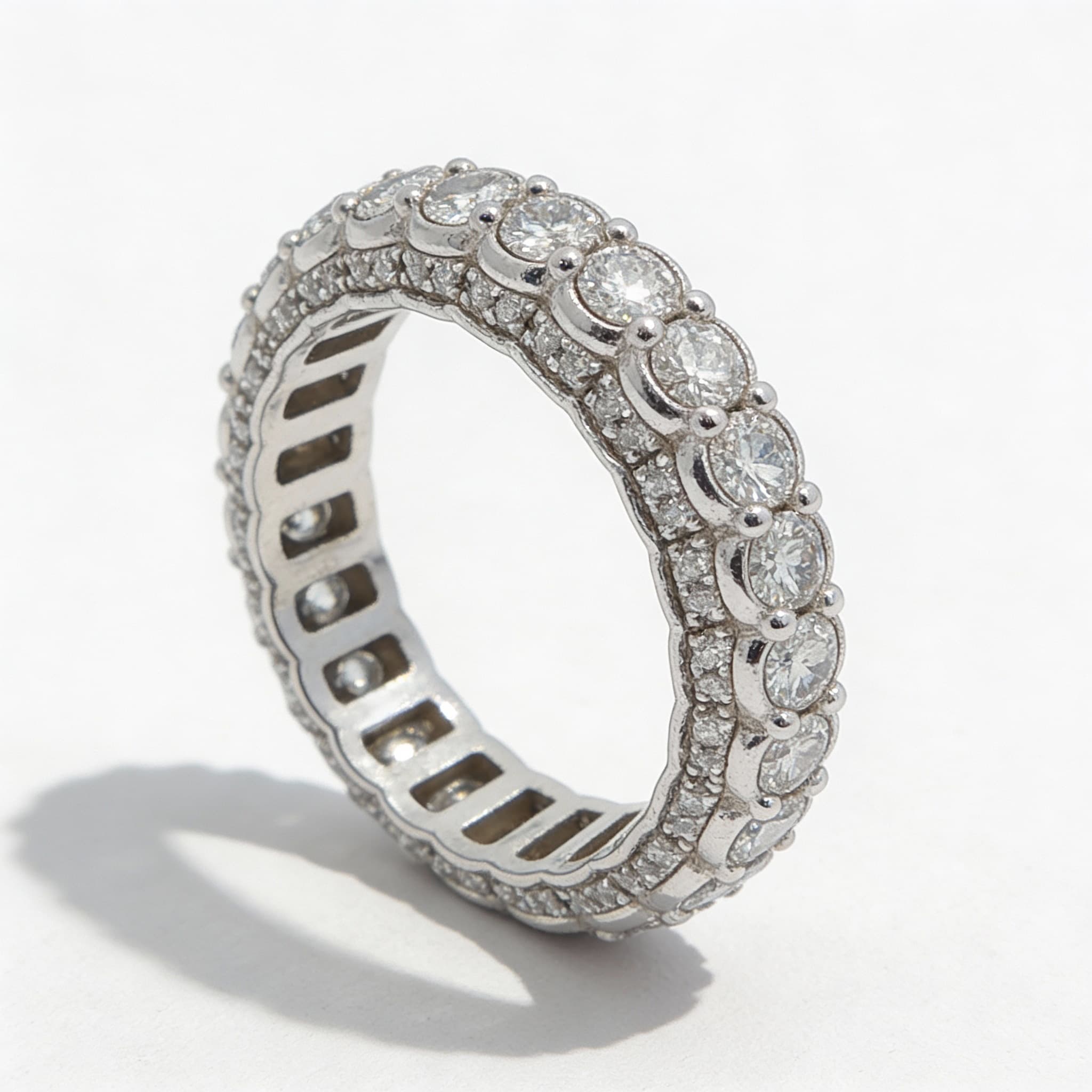 The Eternità Multi-Tier Pavé Full Eternity Ring  - 3