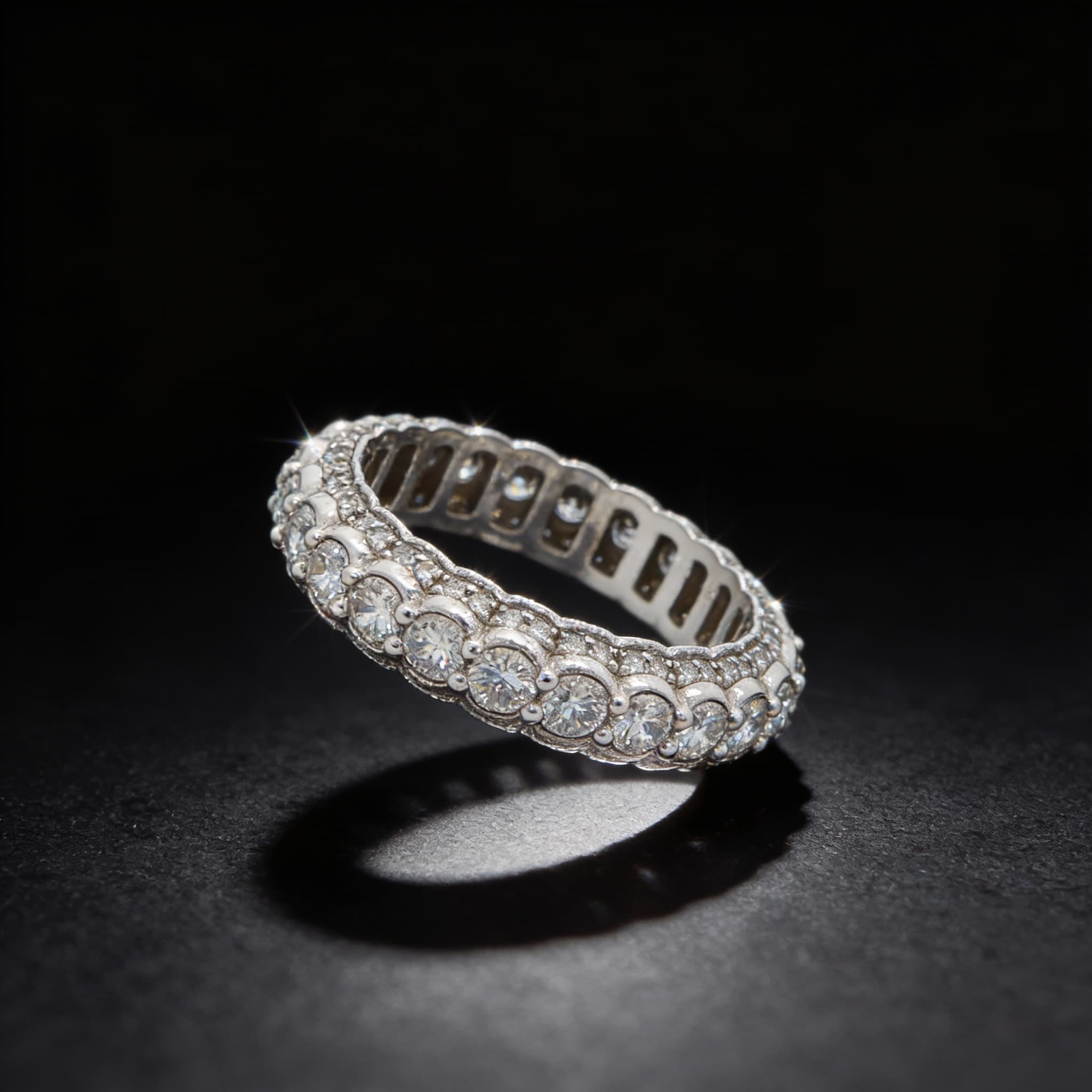 The Eternità Multi-Tier Pavé Full Eternity Ring  - 4
