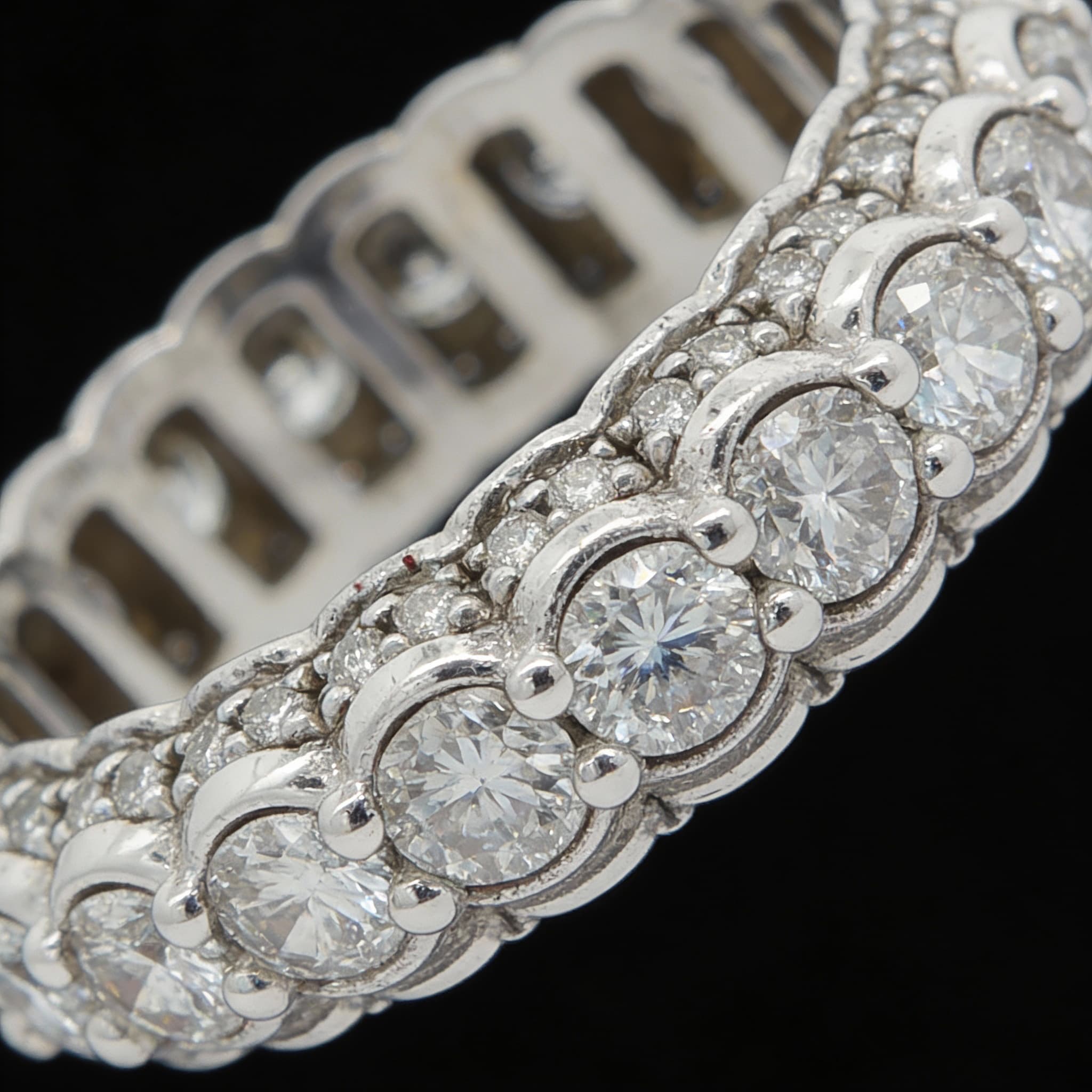 The Eternità Multi-Tier Pavé Full Eternity Ring  - 6