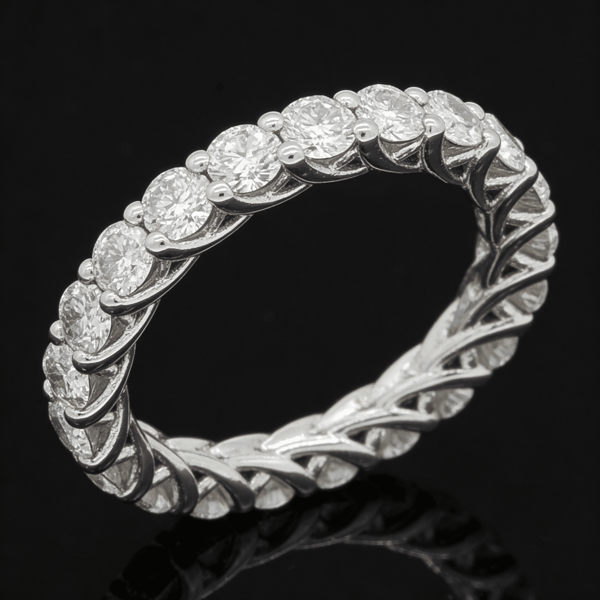 The Eternità Braided Gallery Full Eternity Ring - 4