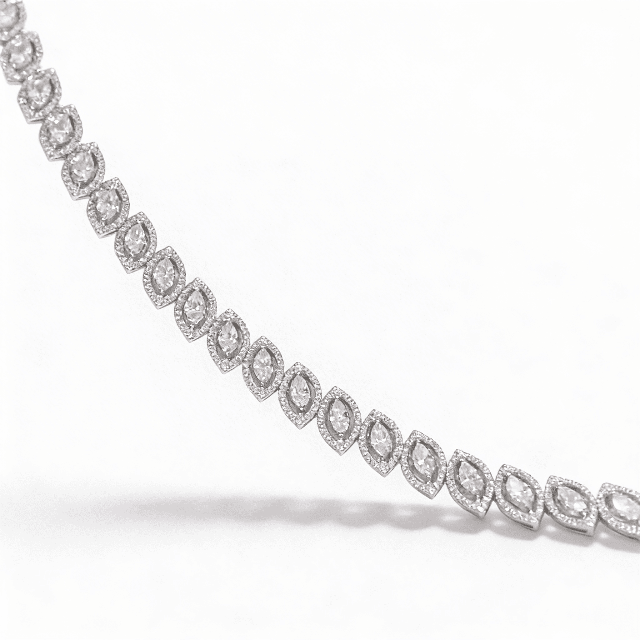 Les Exclusives Framed Marquise Necklace - 5