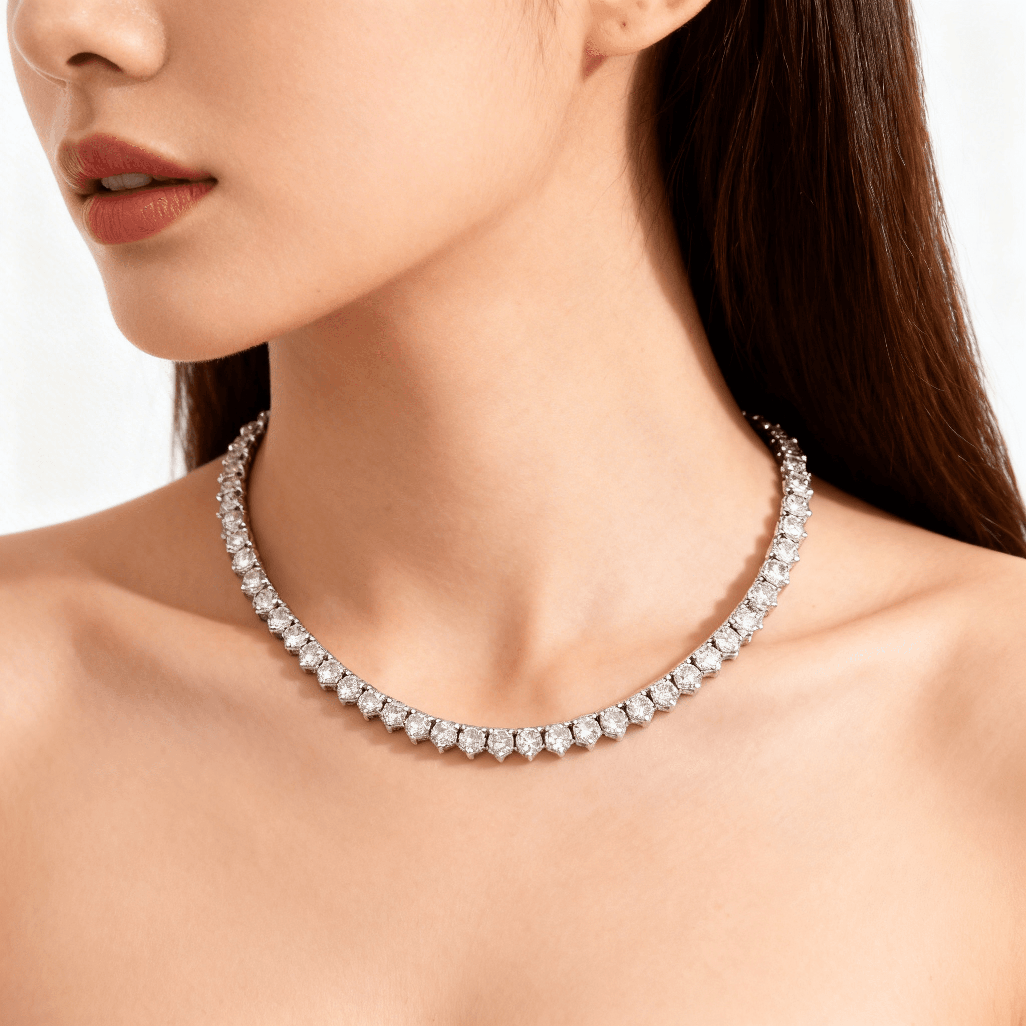 Les Exclusives Fine Tennis Necklace