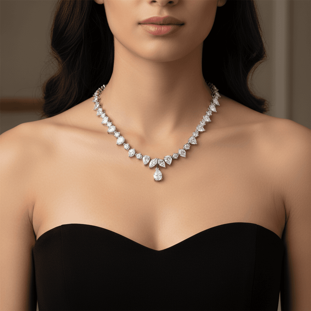 Les Exclusives Central Pear Drop Necklace