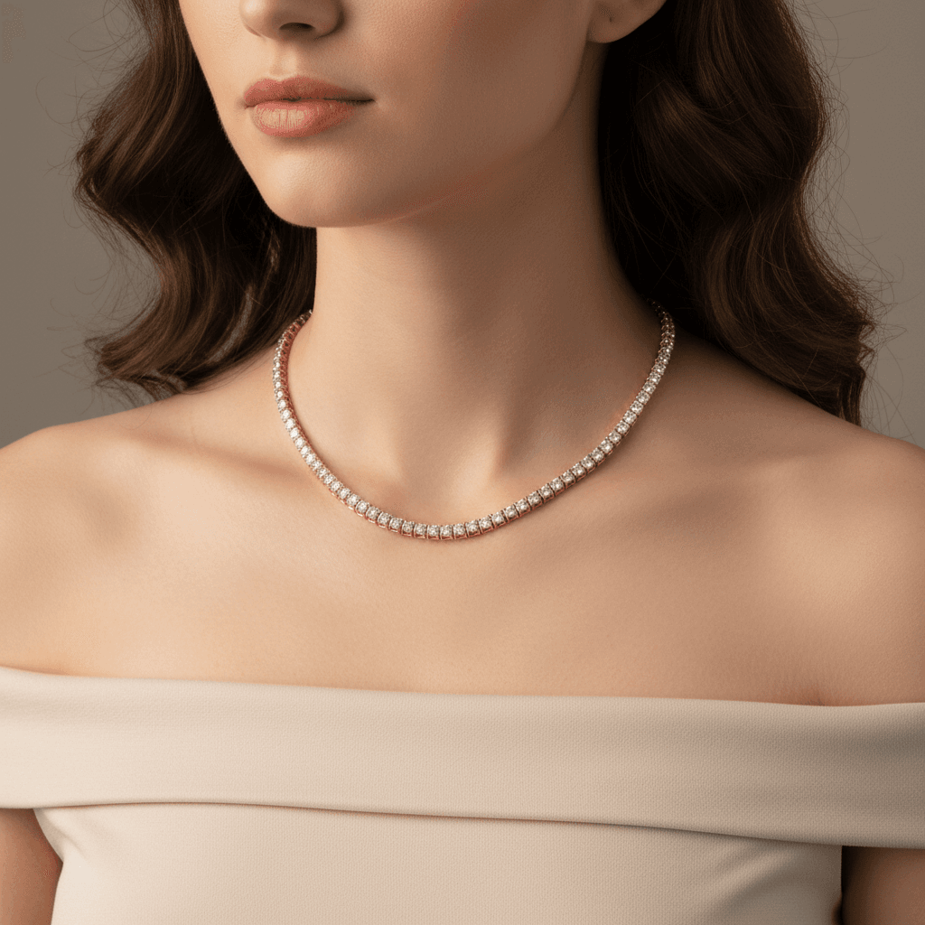 Les Exclusives Rose Line Necklace 