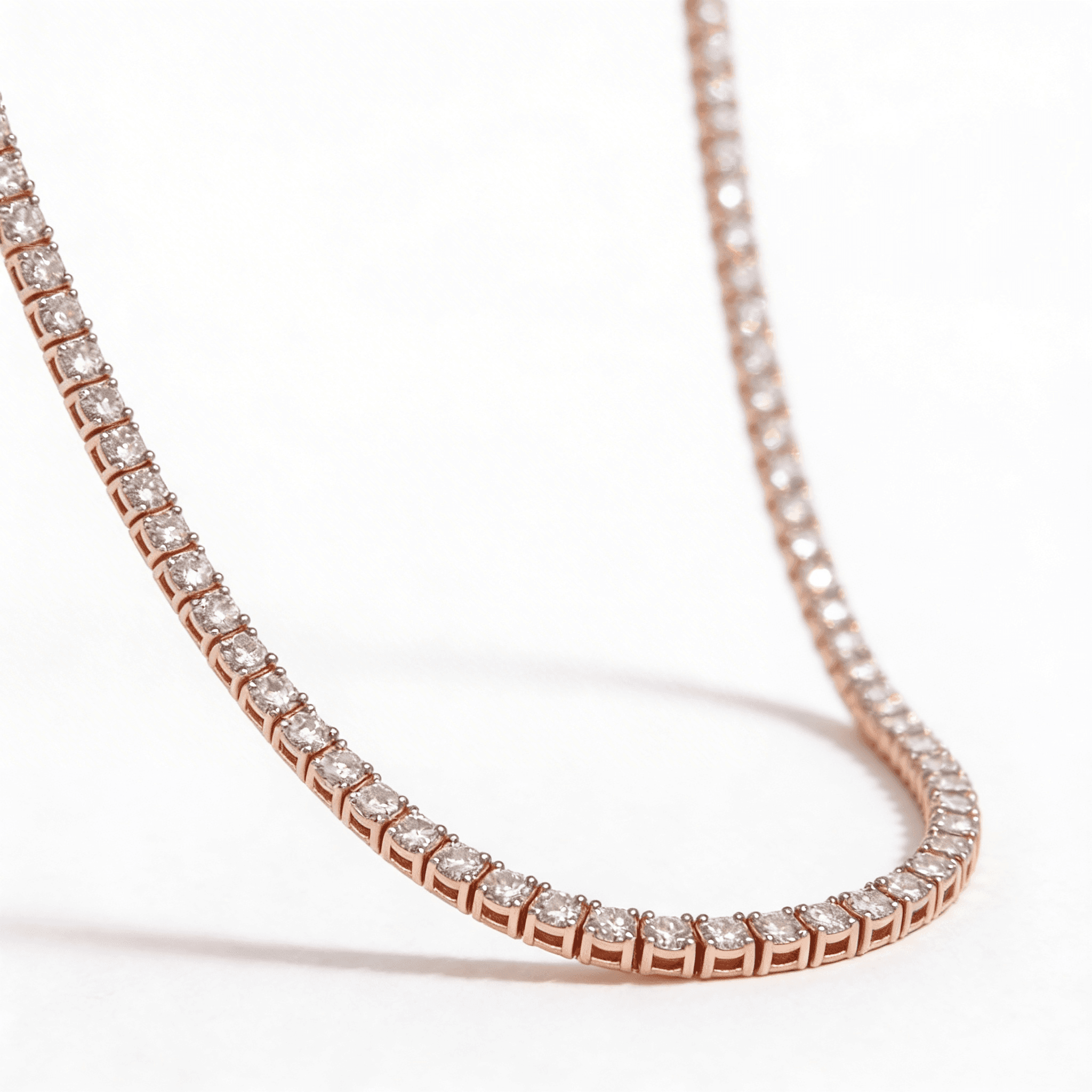 Les Exclusives Rose Line Necklace  - 5