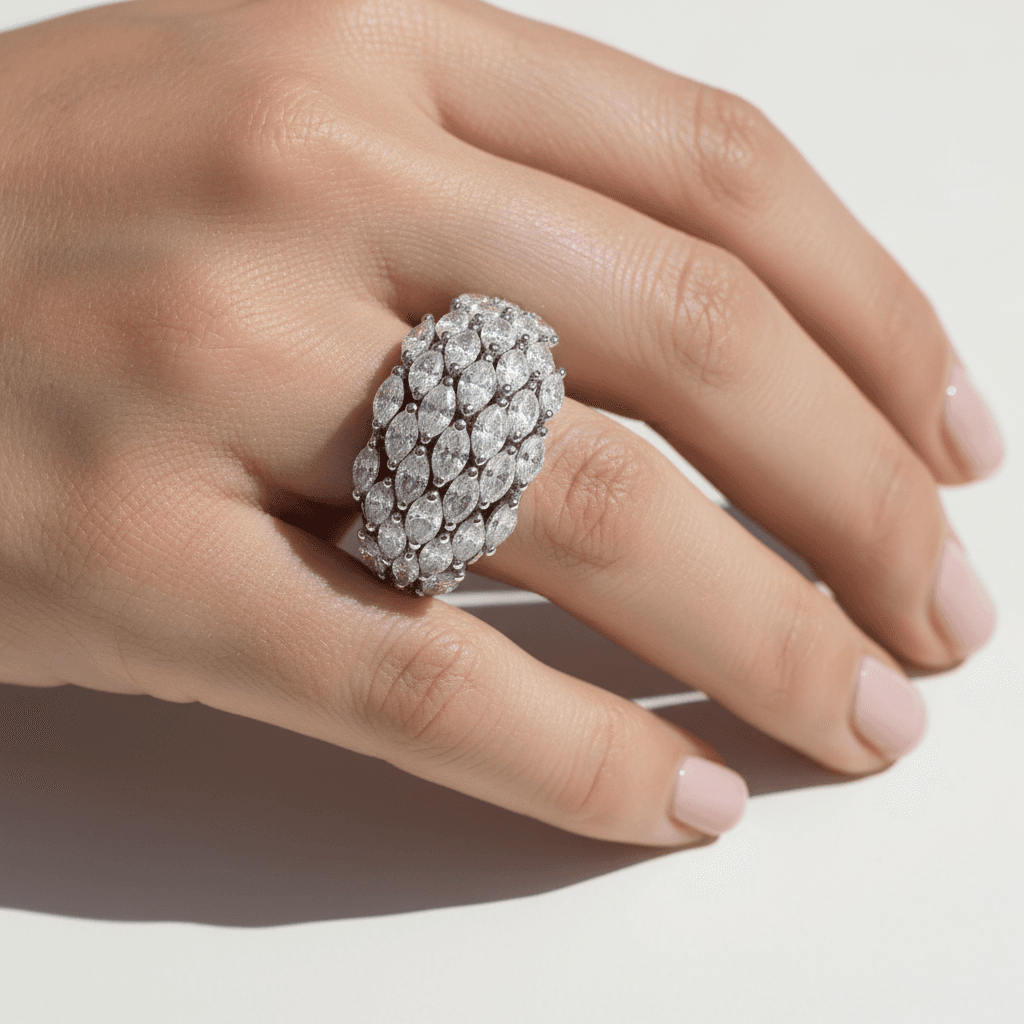 Les Exclusives Sculpted Marquise Ring