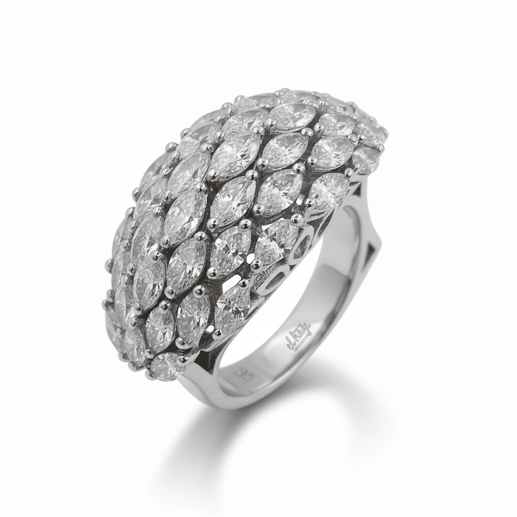 Les Exclusives Sculpted Marquise Ring - 3