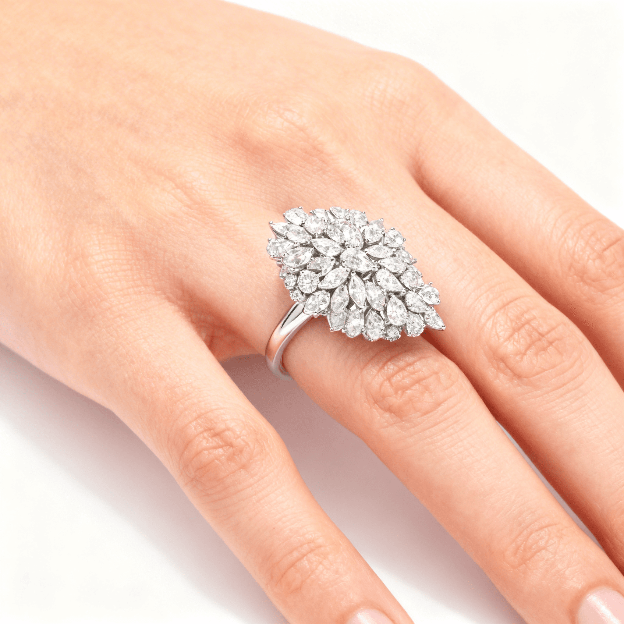 Les Exclusives Marquise Bloom Cluster Ring