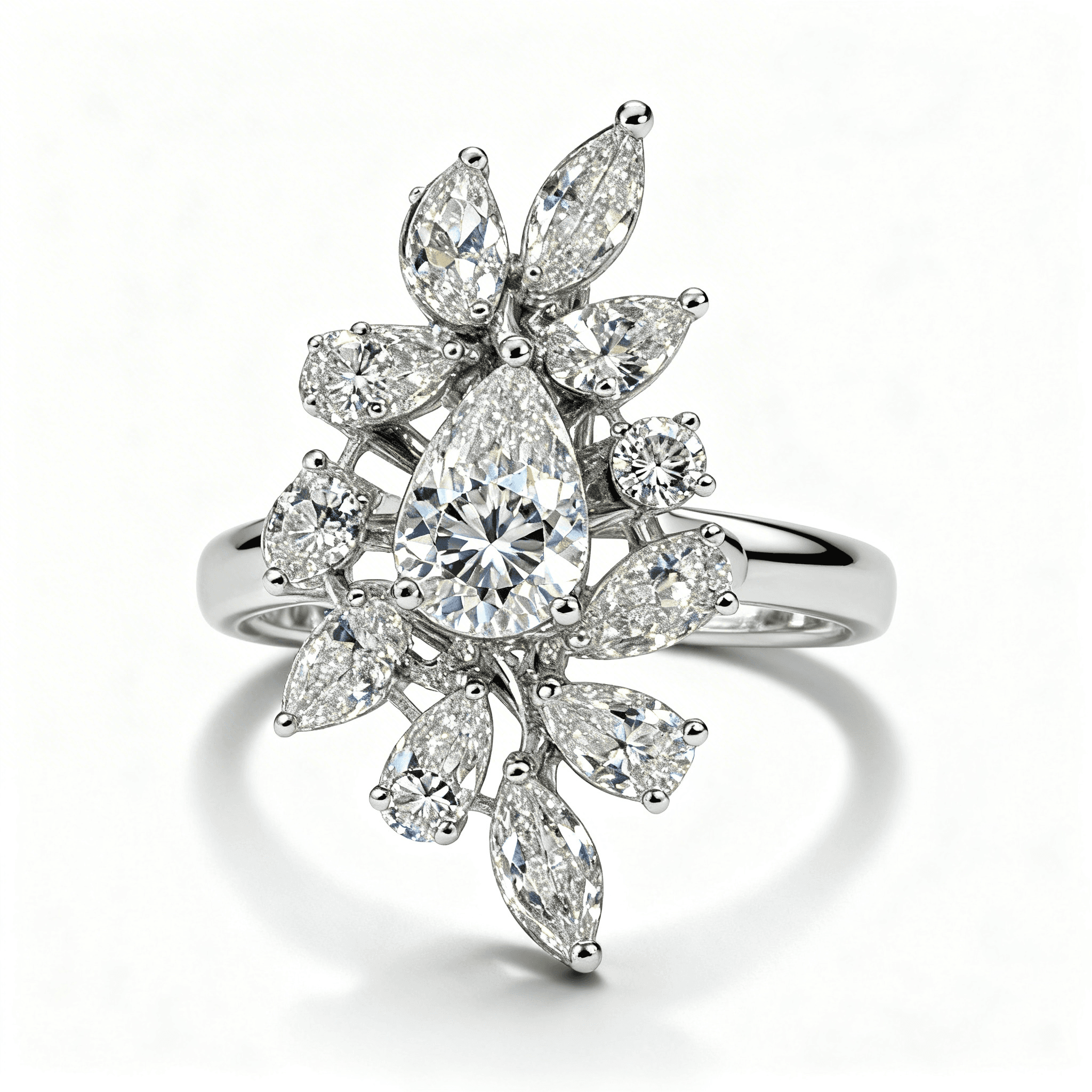 Les Exclusives Marquise Halo Ring - 4