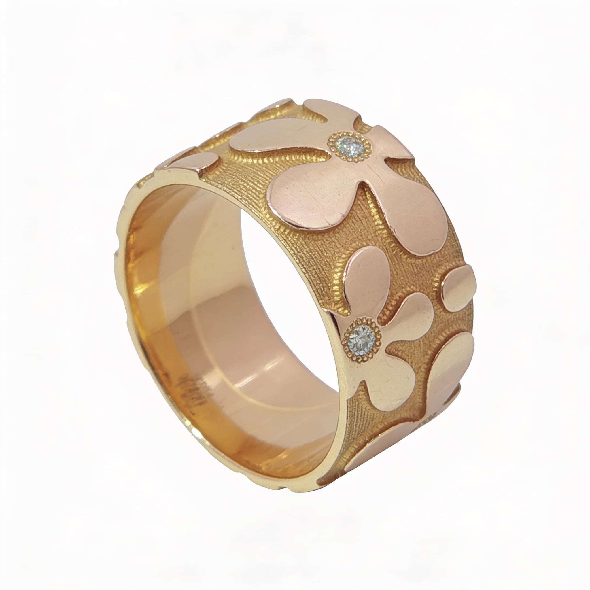 Eden’s Garden Diamond Floral Band in Yellow Gold small - 3
