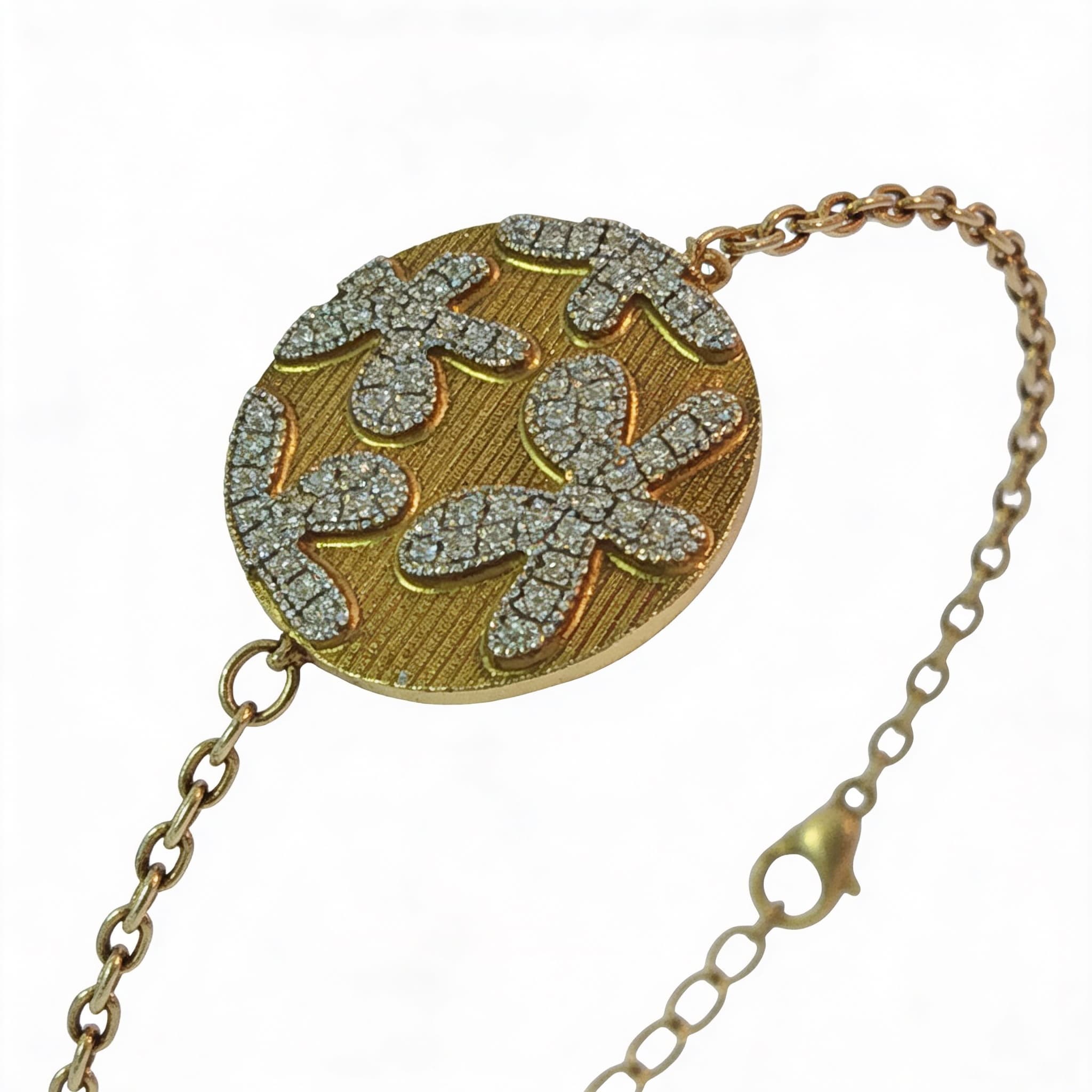 Eden’s Garden Pavé Diamond Floral Bracelet in Yellow Gold Small - 4