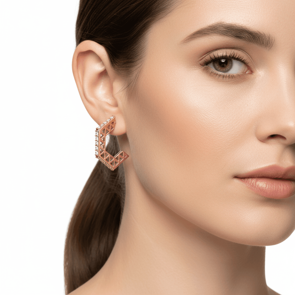 The Hiya Signature IV Architectural Line Earrings