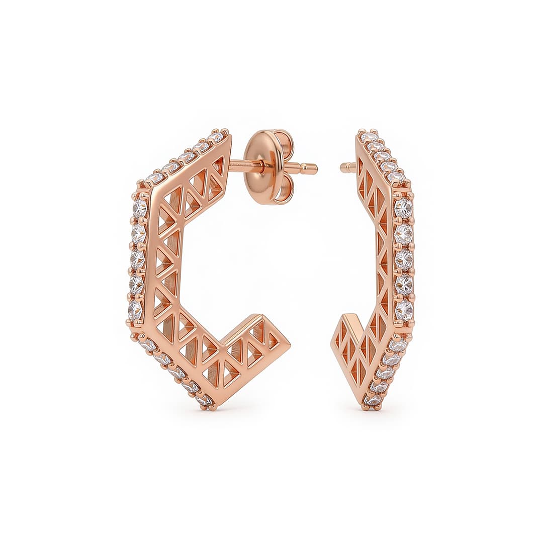 The Hiya Signature IV Architectural Line Earrings - 5
