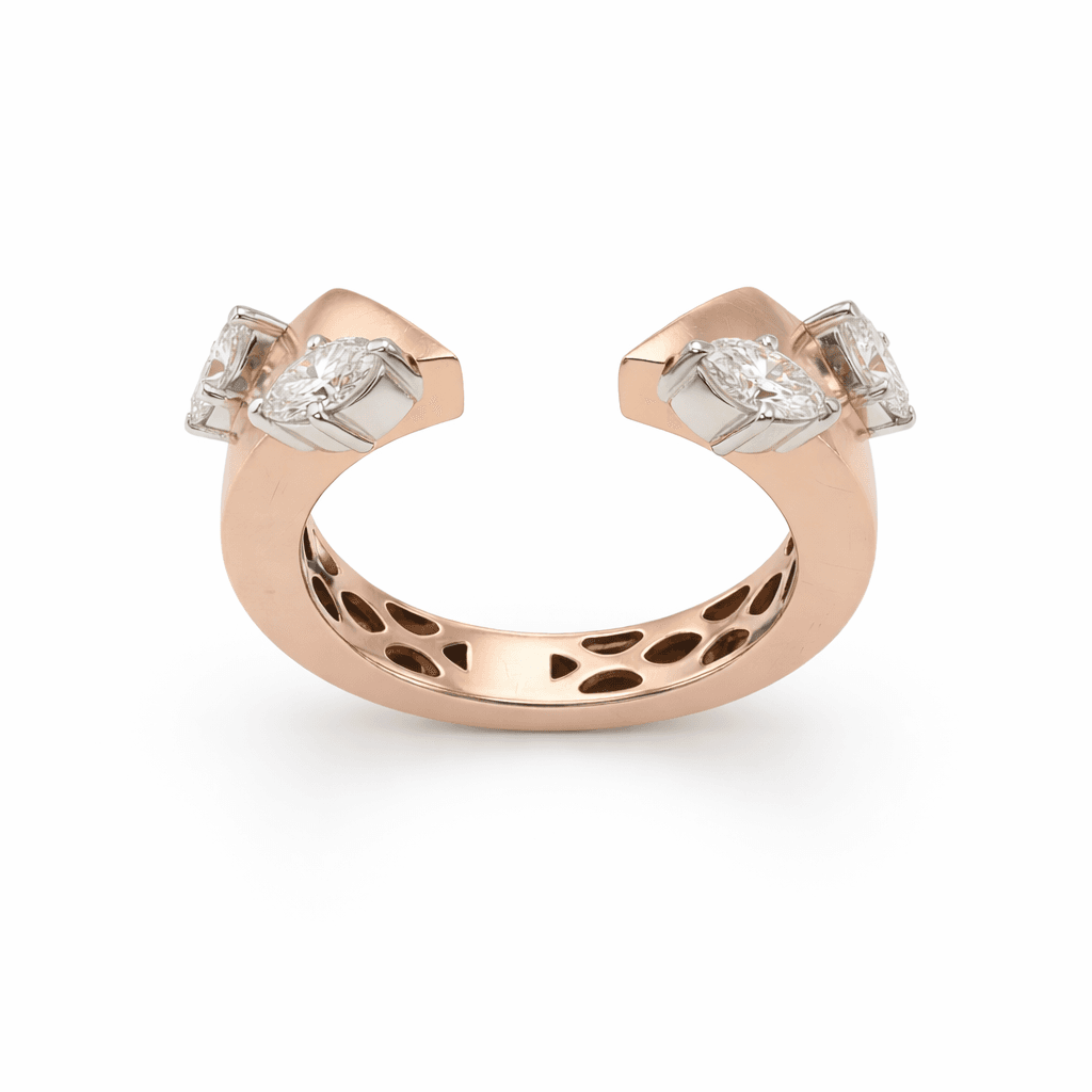 The Hiya Signature IV Dual Marquise Open Ring 