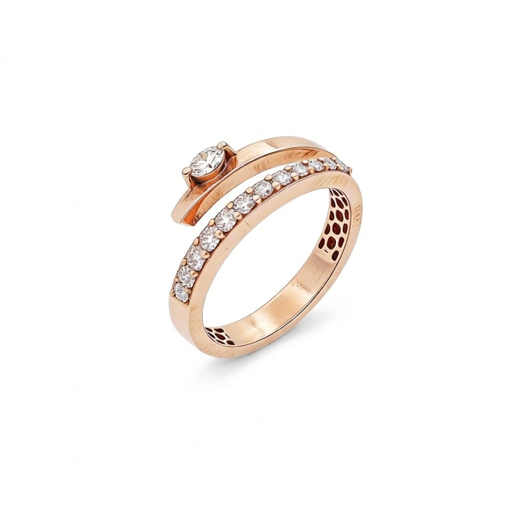 The Hiya Signature IV Parallel Crest Diamond Ring