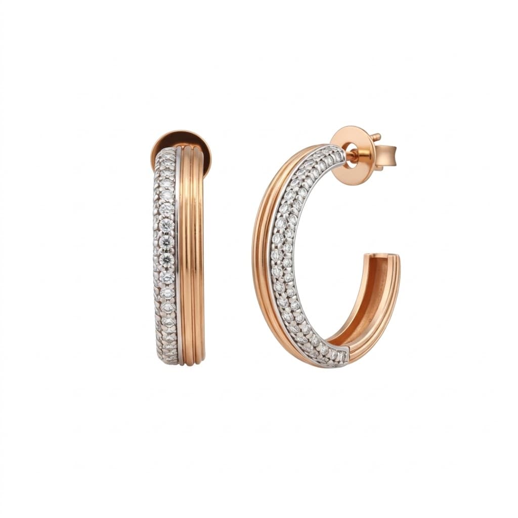 The Hiya Signature IV Prong-Set Diamond Hoops