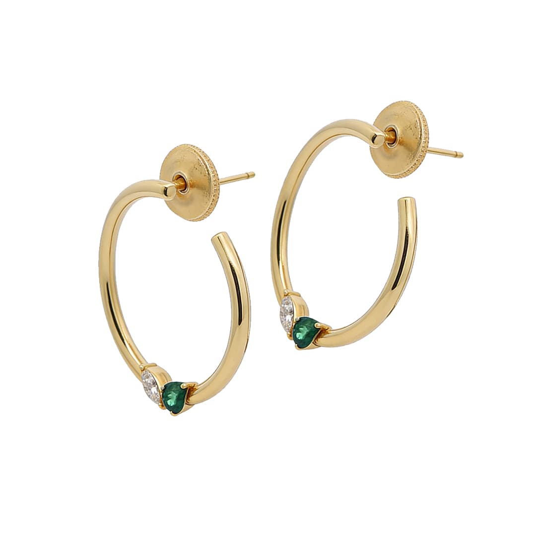 The Hiya Signature IV Accent Hoop Earrings