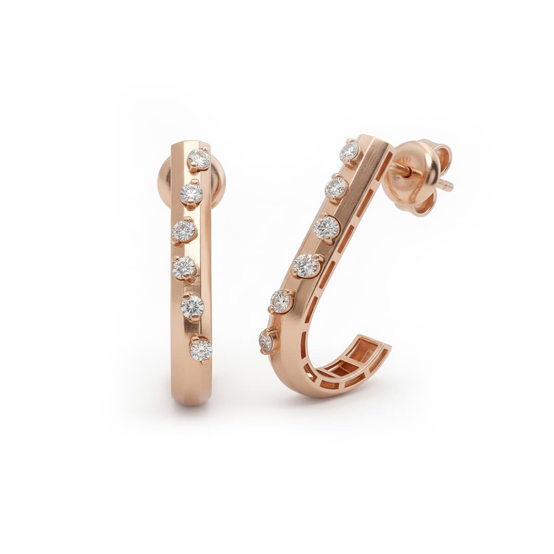The Hiya Signature IV Diamond Spine Earrings 