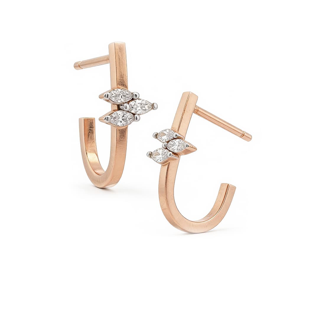 The Hiya Signature IV Marquise Stack Hoops 