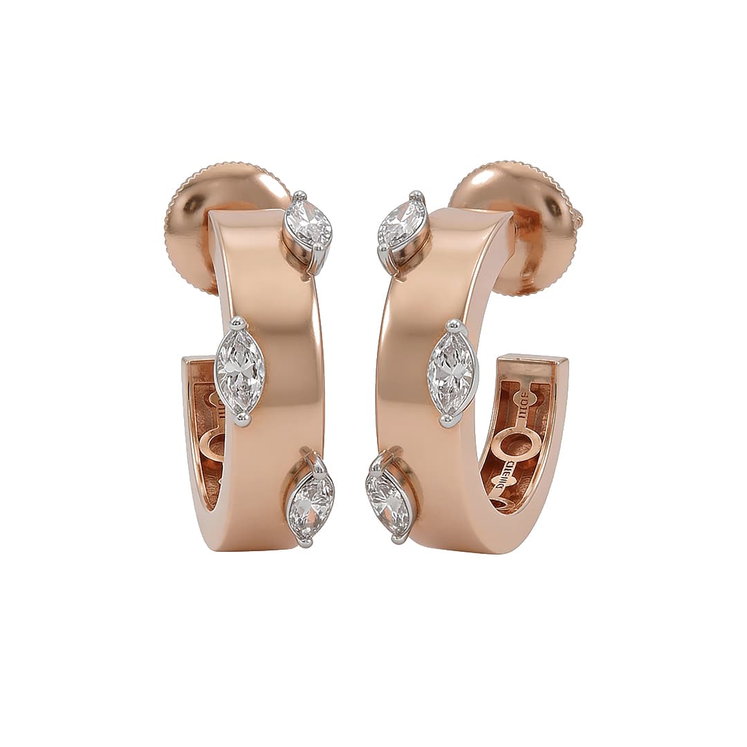 The Hiya Signature IV Marquise Arc Earrings