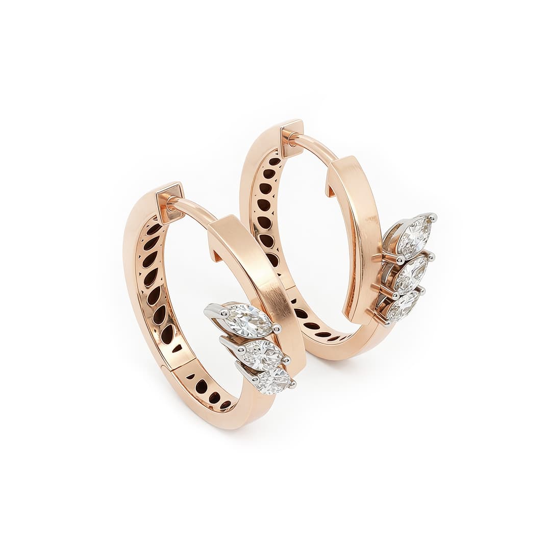 The Hiya Signature IV Marquise Line Earrings
