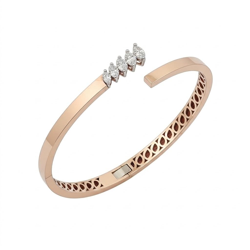 The Hiya Signature IV Pear Alignment Open Bangle