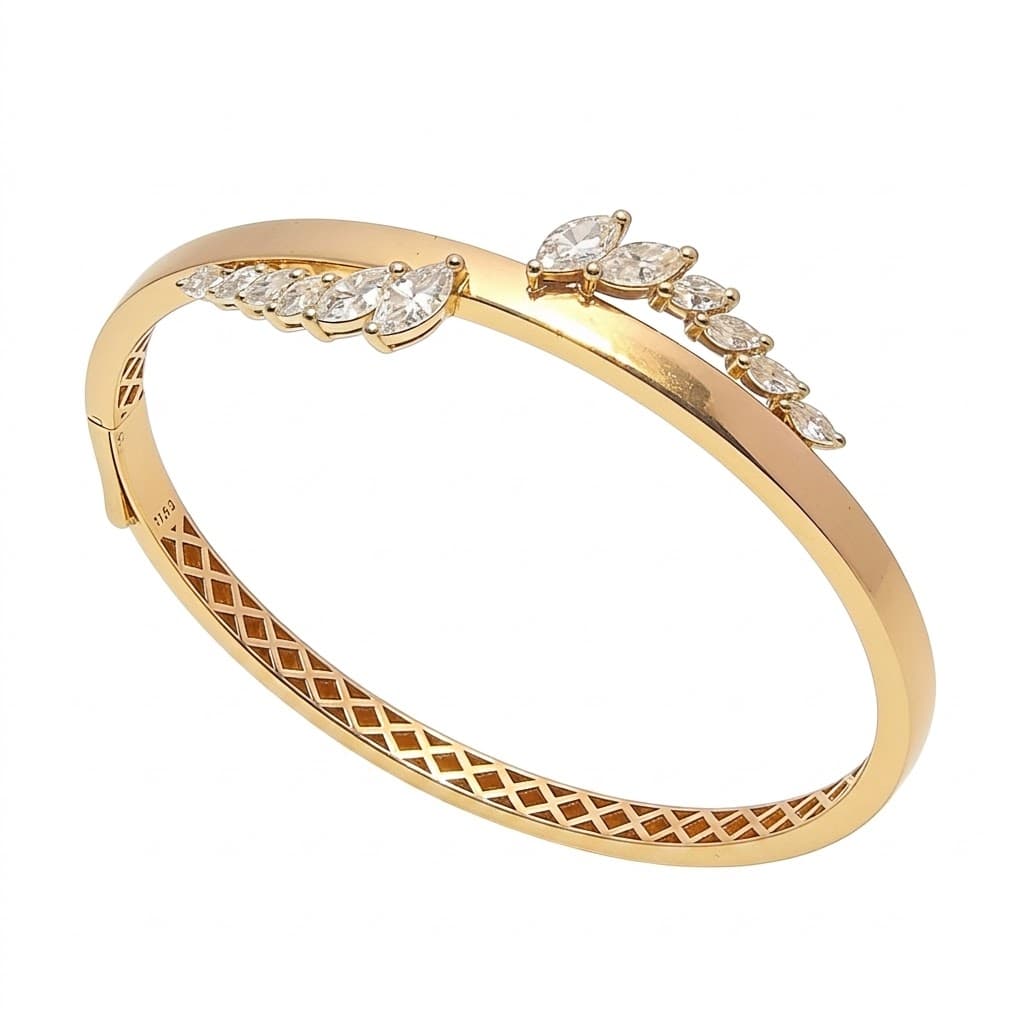 The Hiya Signature  Marquise-Set Diamond Bangle 