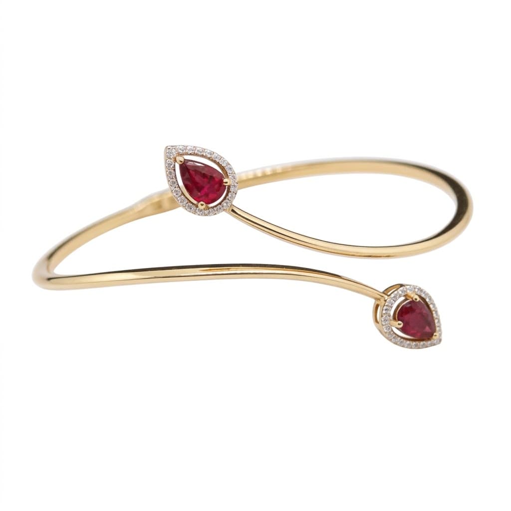 The Peregrinus Dual Ruby Arc Bangle